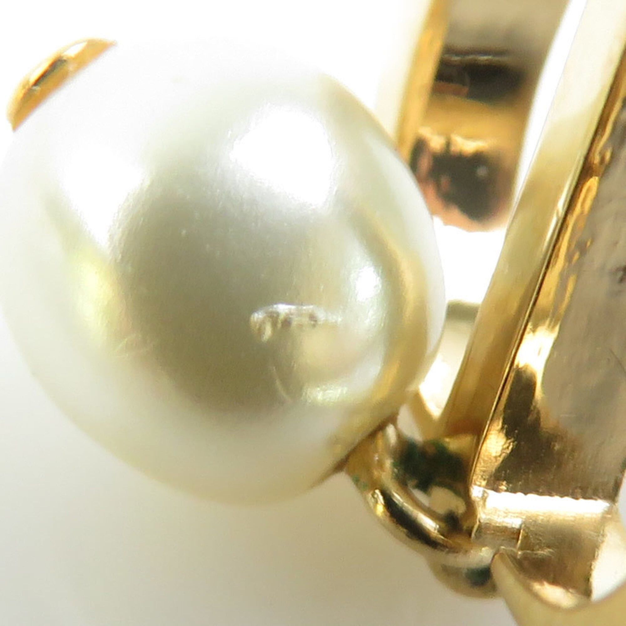 Dior Christian Dior earrings, metal, faux pearl, gold, white, women's, h32151j Size ONE SIZE - 7 Thumbnail