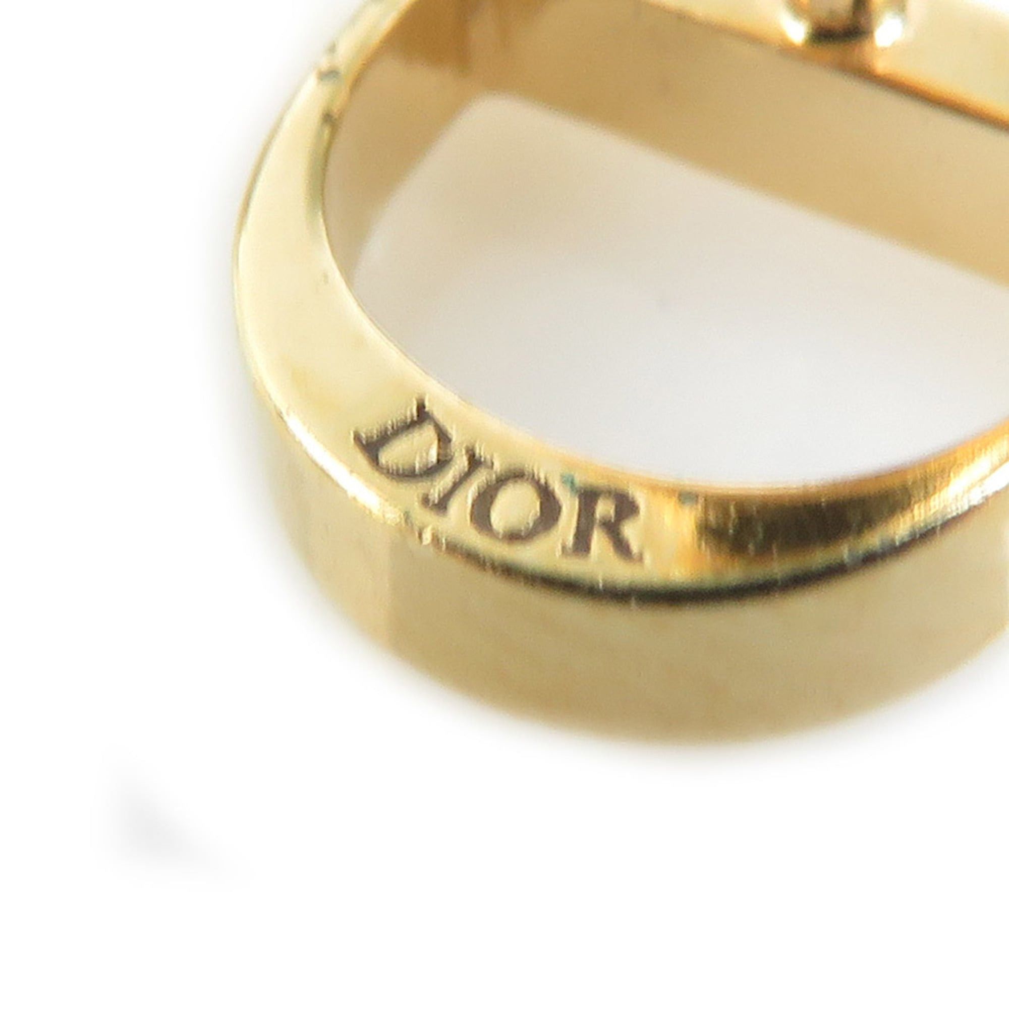 Dior Christian Dior earrings, metal, faux pearl, gold, white, women's, h32151j Size ONE SIZE - 8 Thumbnail