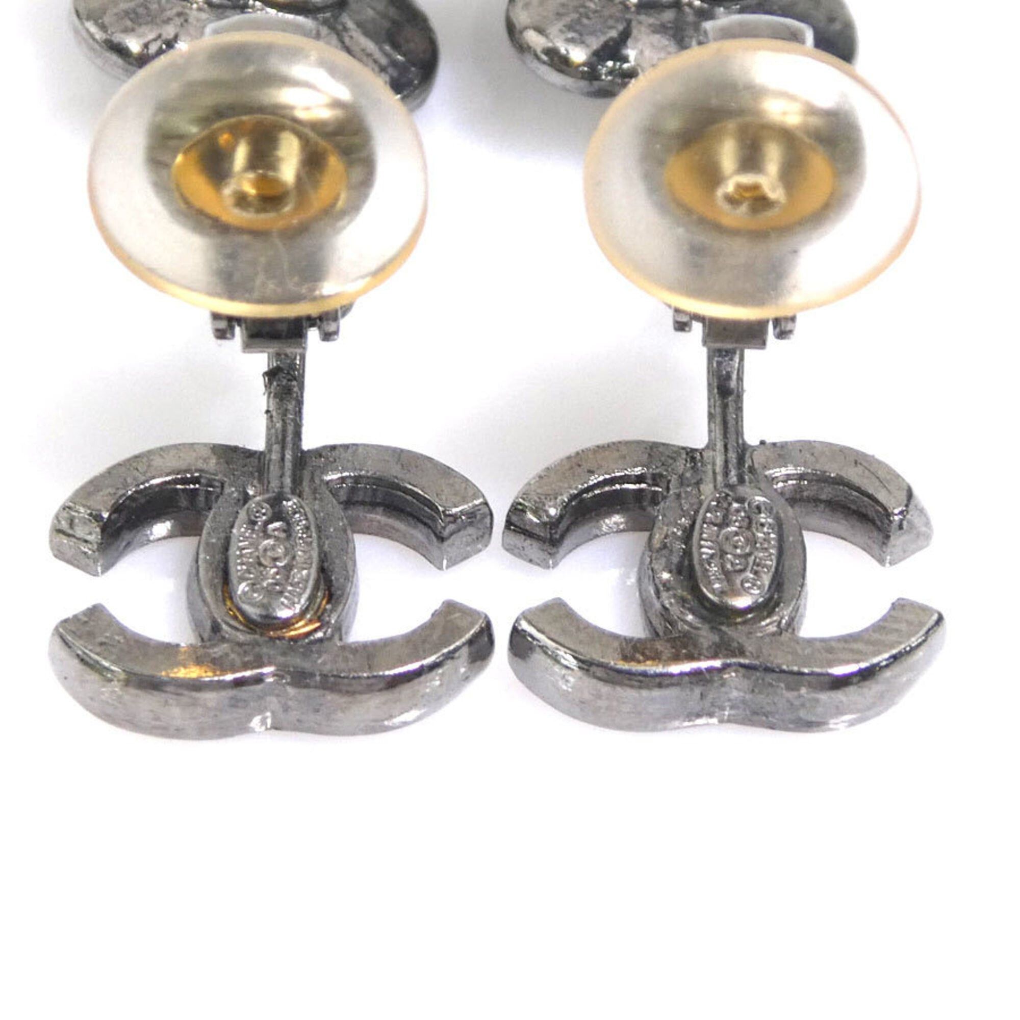 Chanel Chanel Earrings Metal Gunmetal Women's h32165i Size ONE SIZE - 7 Thumbnail