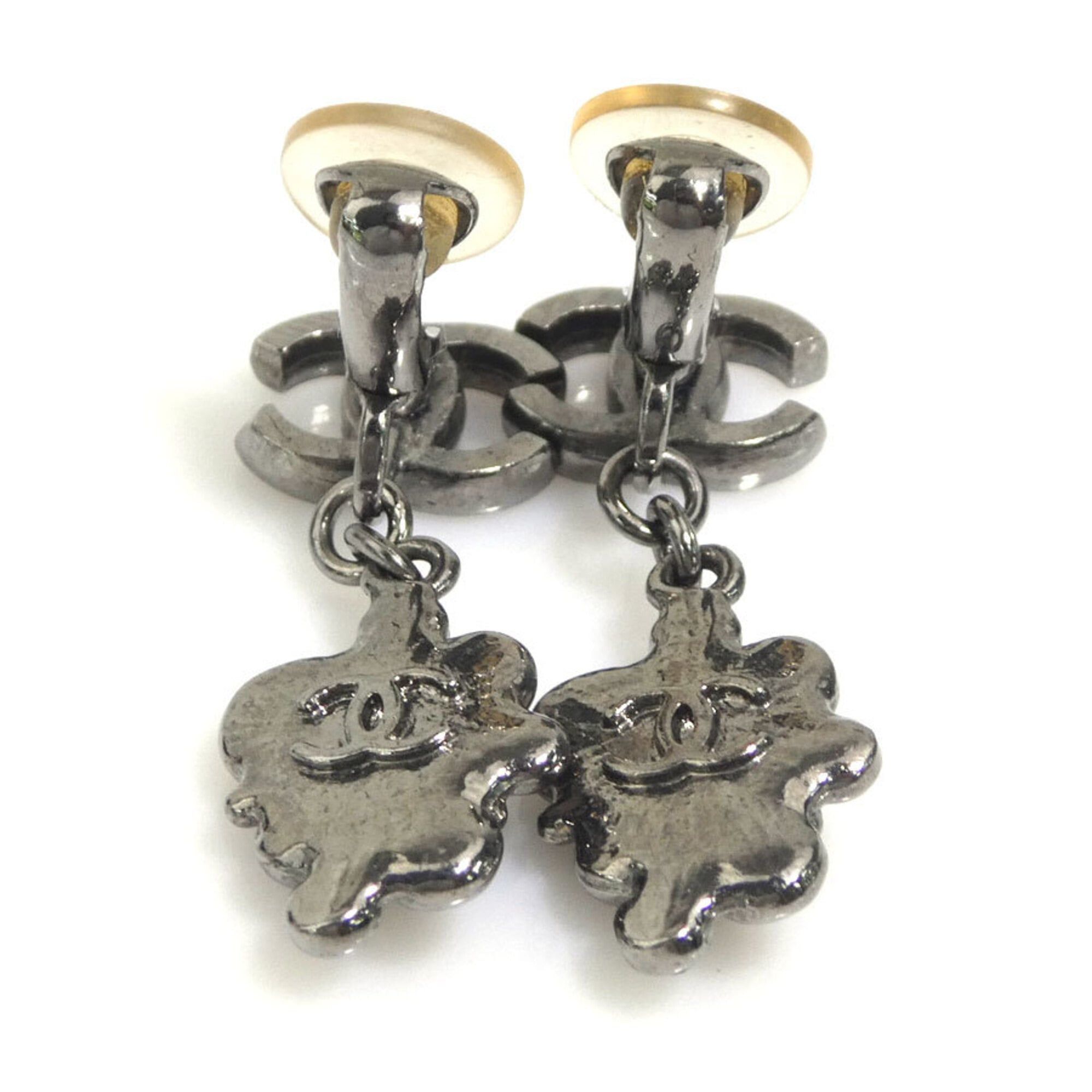 Chanel Chanel Earrings Metal Gunmetal Women's h32165i Size ONE SIZE - 4 Thumbnail