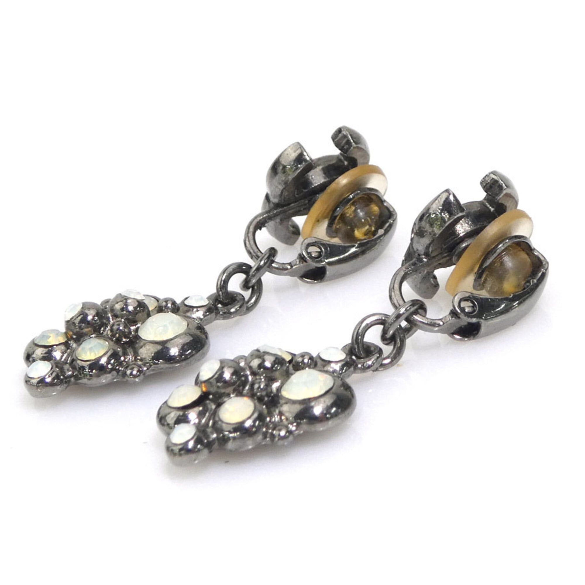 Chanel Chanel Earrings Metal Gunmetal Women's h32165i Size ONE SIZE - 3 Thumbnail