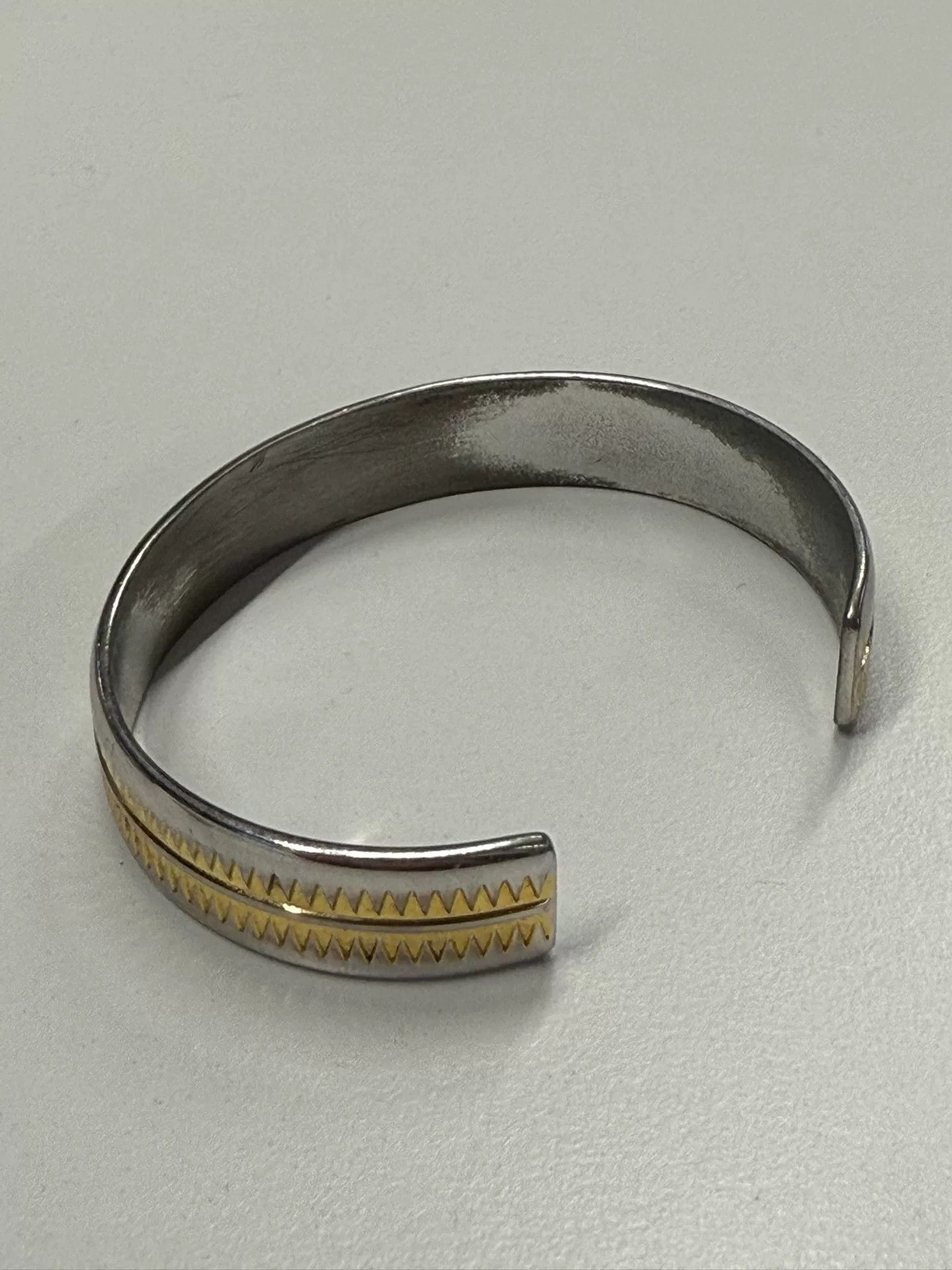 Undercover Undercover Wide Silver Gold Bangle Size ONE SIZE - 2 Thumbnail