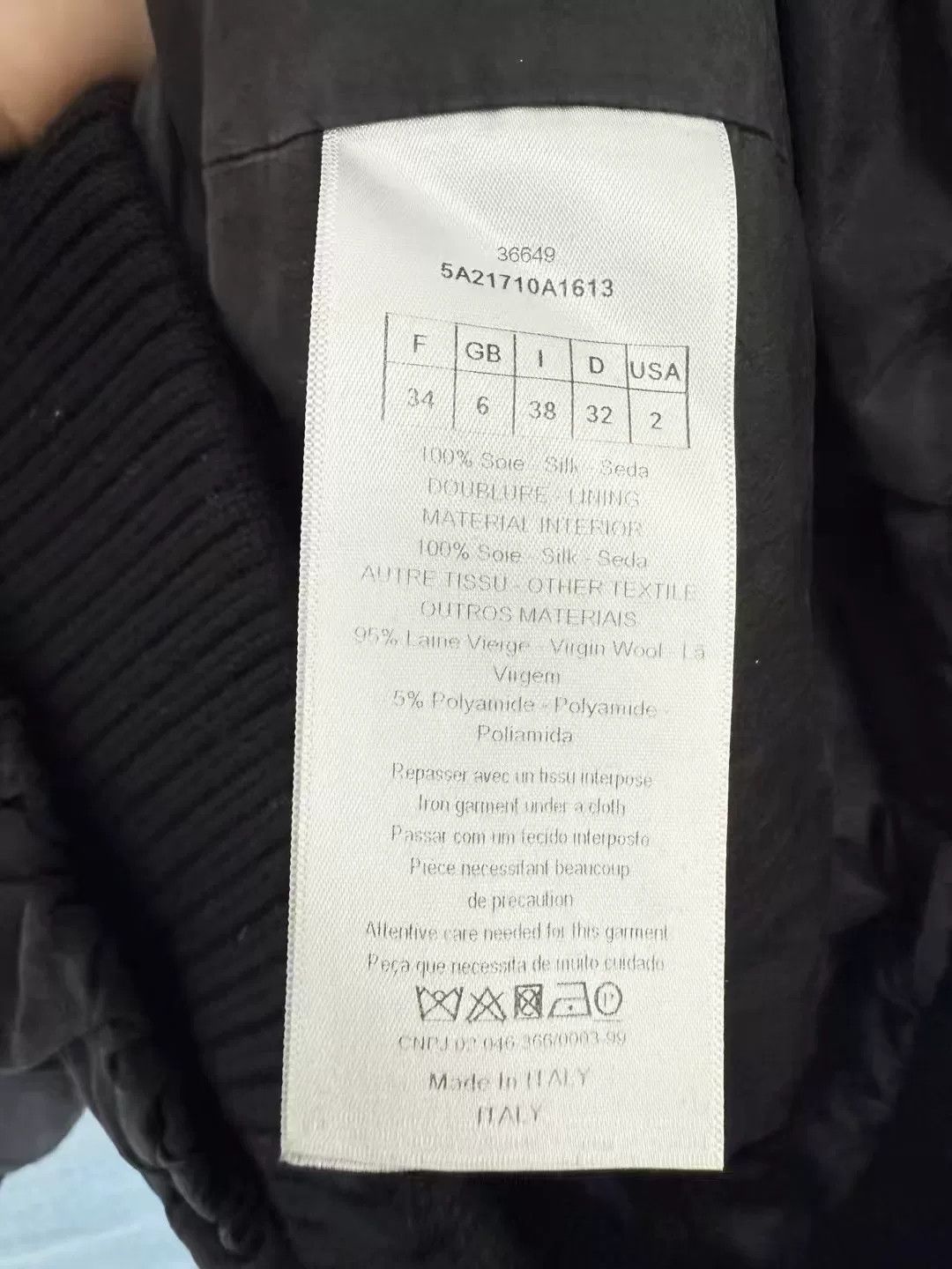 Dior Dior Black Distressed Zip-Up Hoodie Size XXS / US 00 / IT 34 - 4 Thumbnail