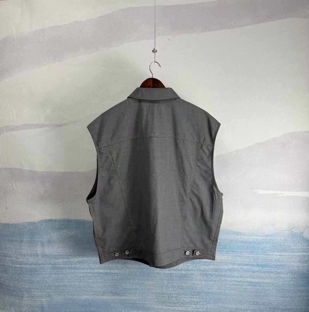 Miu Miu Miu Miu Dark Gray Denim Vest Size M / US 6-8 / IT 42-44 - 2 Thumbnail