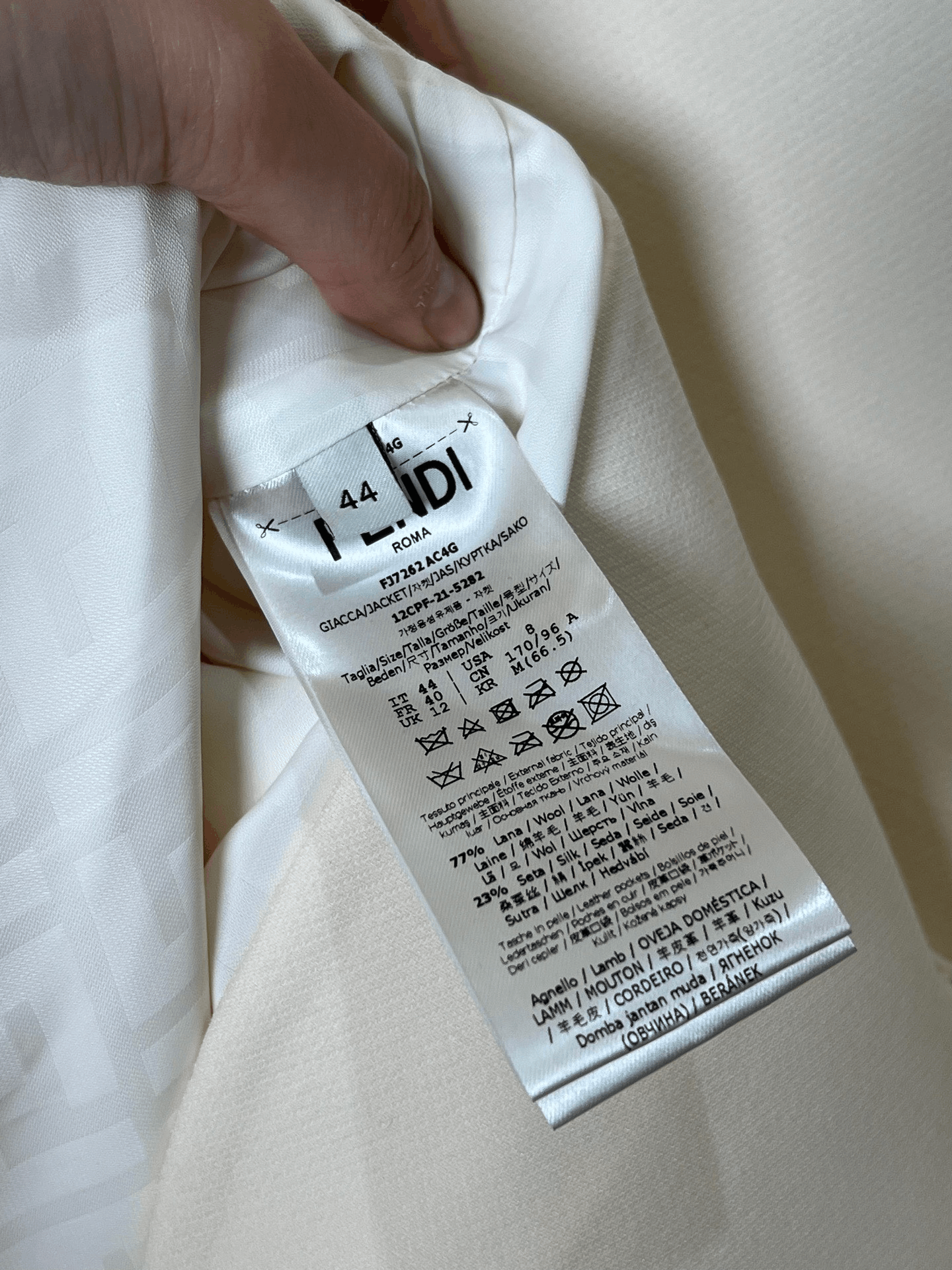 Fendi Fendi White Belted Pocket Jacket Size M / US 6-8 / IT 42-44 - 5 Thumbnail