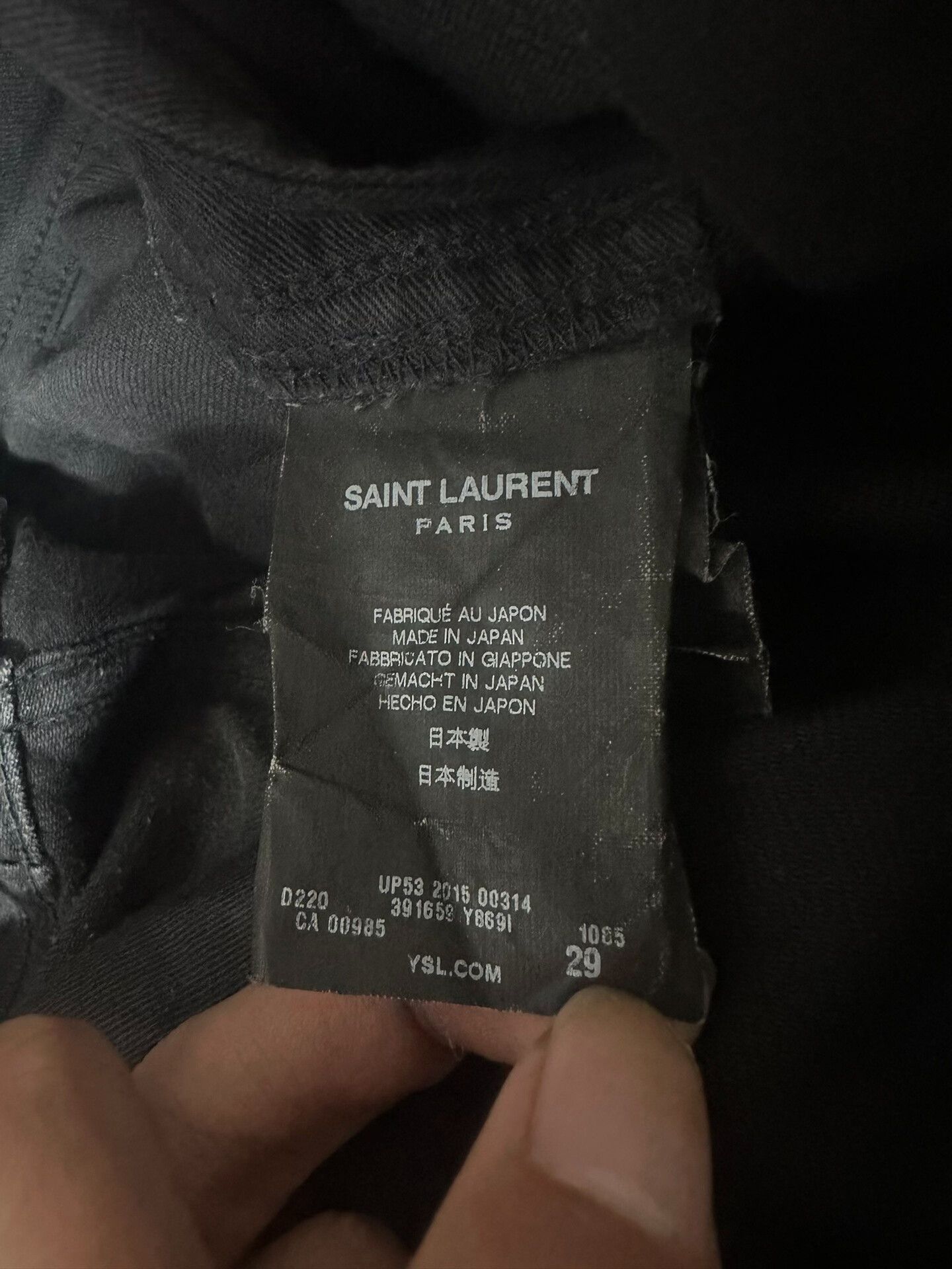 Saint Laurent Paris Saint Laurent SLP 15AW Black Skinny Jeans Size US 29 - 8 Thumbnail