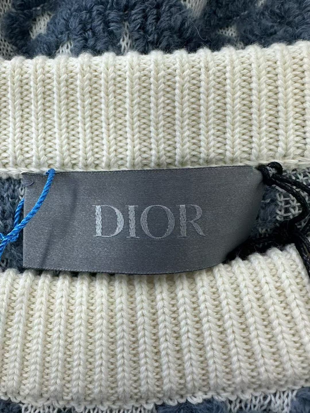 Dior Dior Blue White Monogram Zip Knit Sweater Size US XL / EU 56 / 4 - 3 Thumbnail