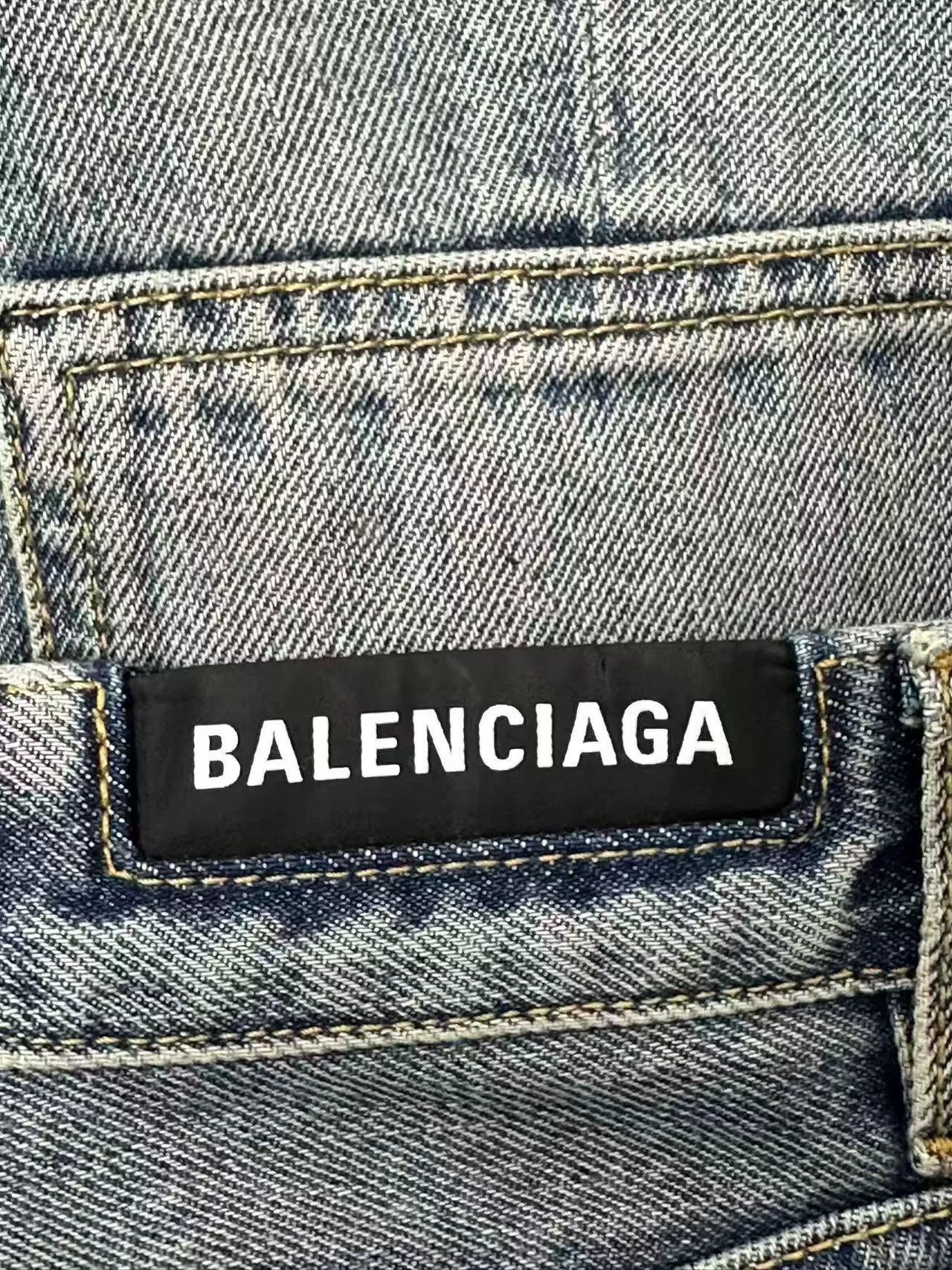 Balenciaga Balenciaga Bleached Cargo Flared Jeans Size 22" - 3 Thumbnail