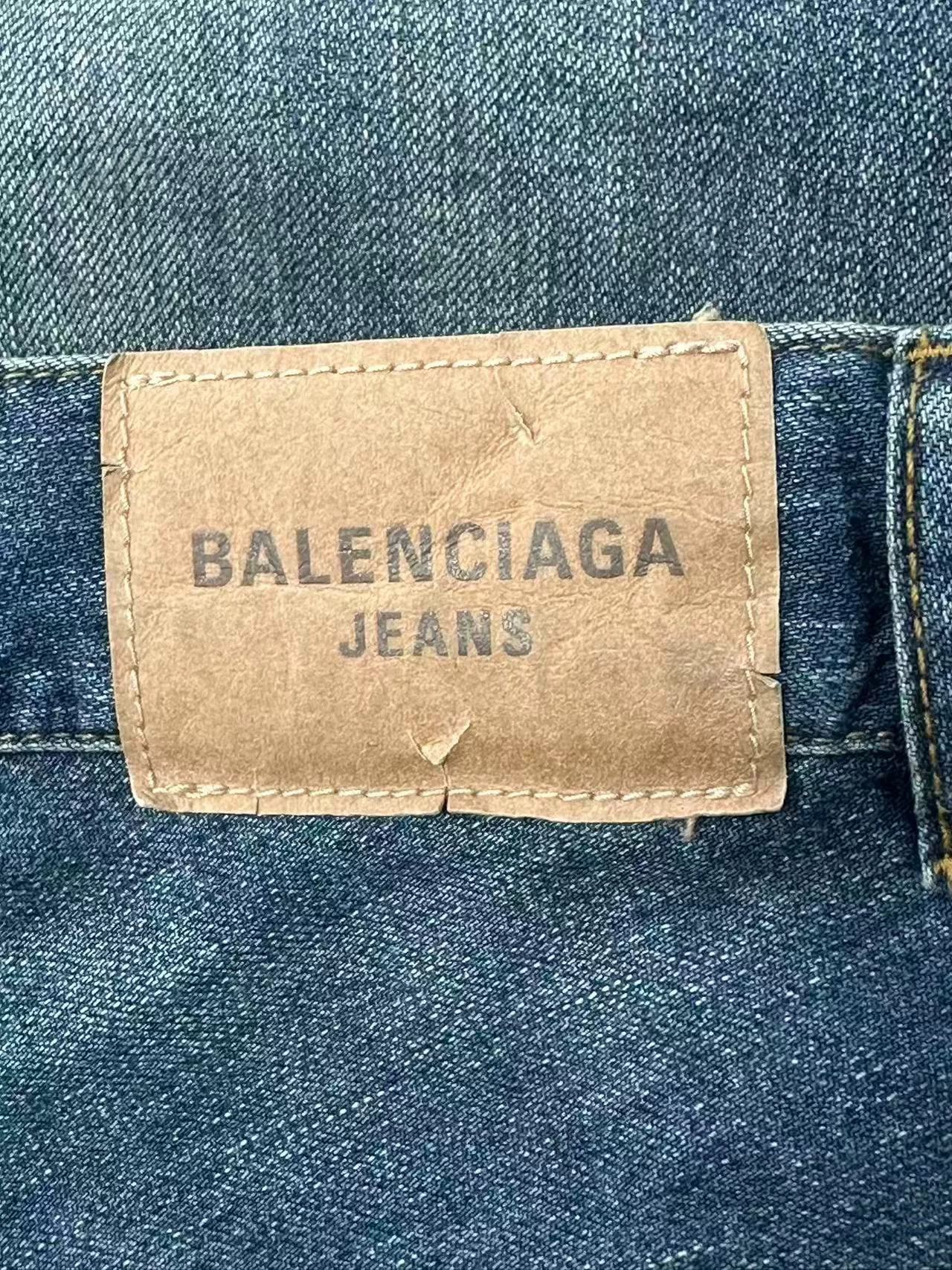 Balenciaga Balenciaga Wide-Leg Zipper Jeans Size 22" - 3 Thumbnail