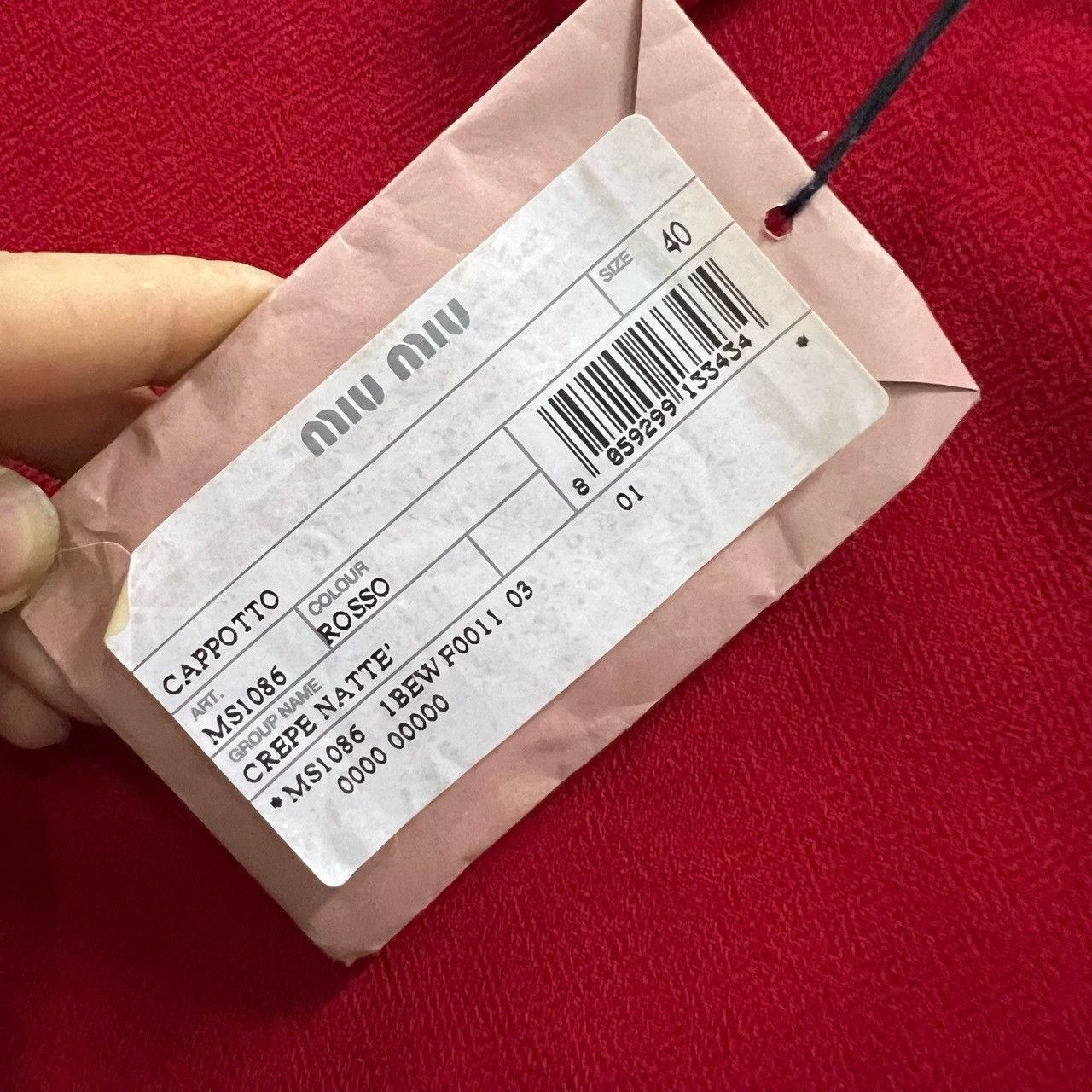 Miu Miu Miu Miu Red Double-Breasted Coat Size S / US 4 / IT 40 - 4 Thumbnail