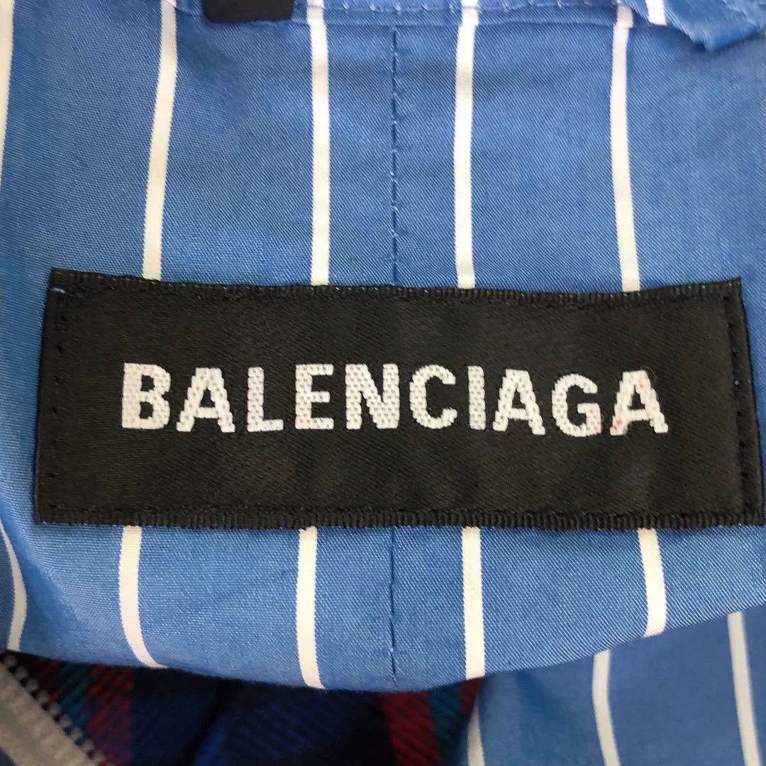 Balenciaga Balenciaga Blue White Striped Zip Jacket Size US S / EU 44-46 / 1 - 6 Thumbnail