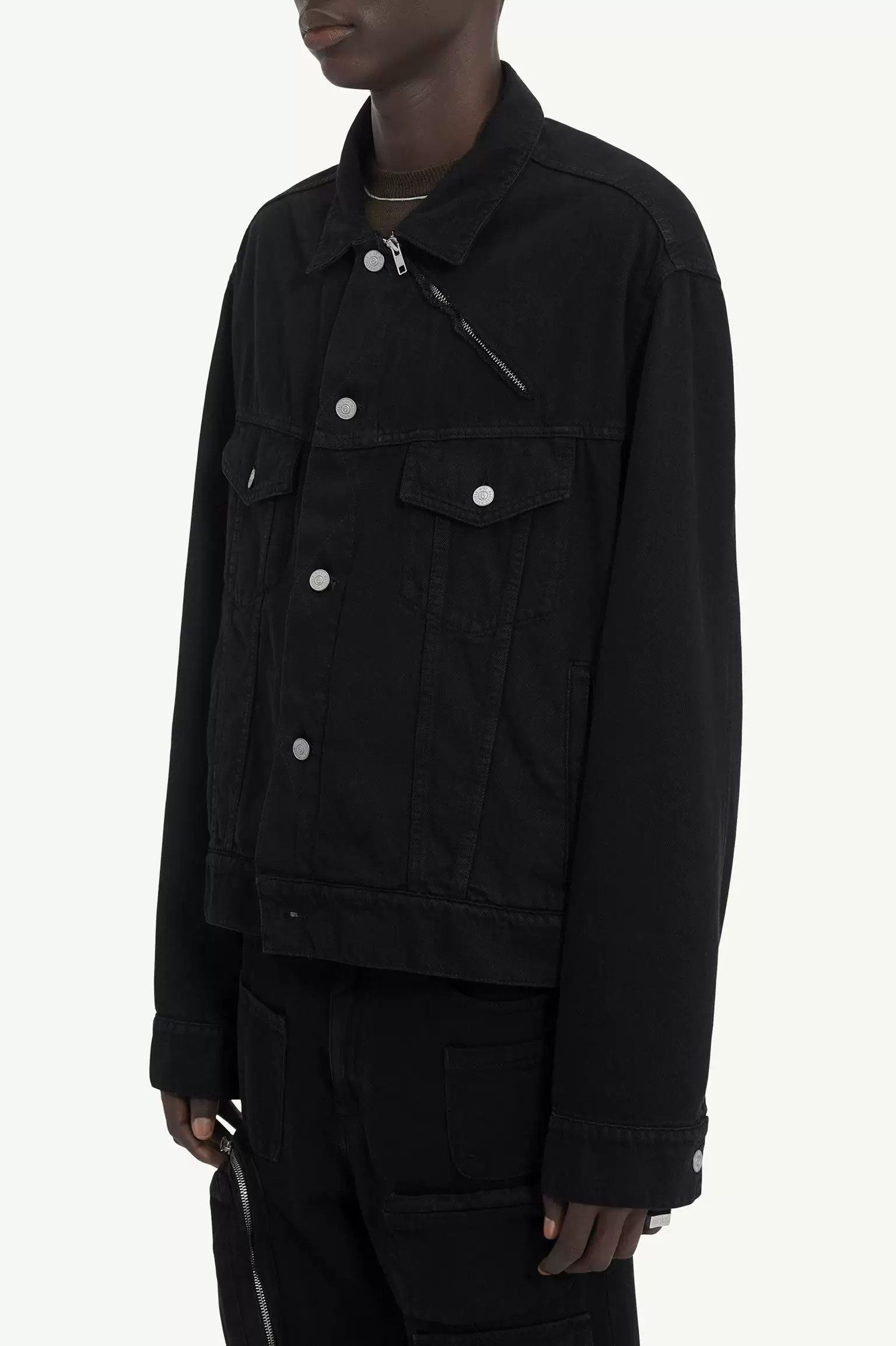Maison Margiela Maison Margiela MM6 Zip Collar Denim Jacket Size US S / EU 44-46 / 1 - 7 Thumbnail