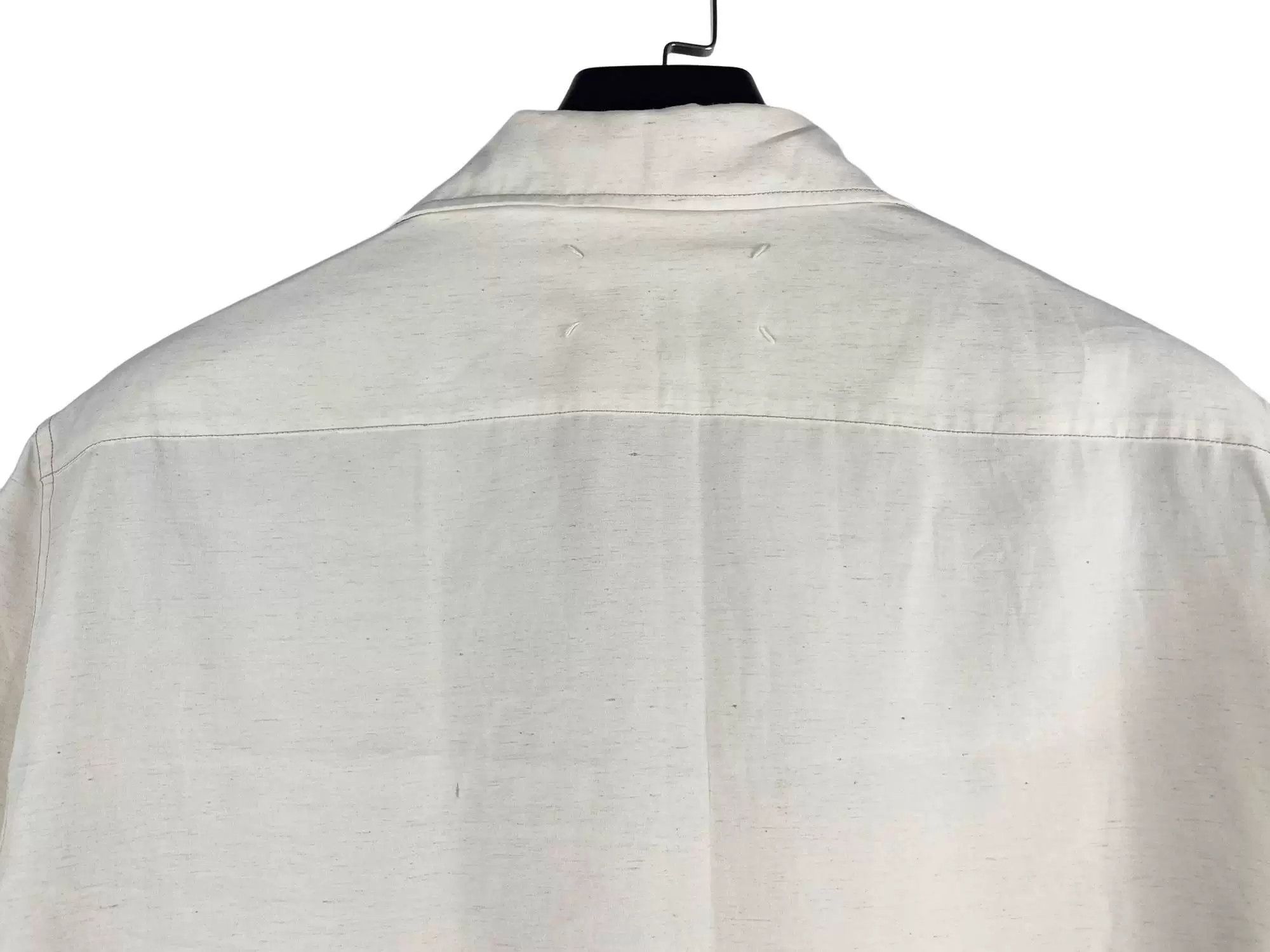 Maison Margiela Maison Margiela White Short-Sleeve Shirt Size US M / EU 48-50 / 2 - 5 Thumbnail