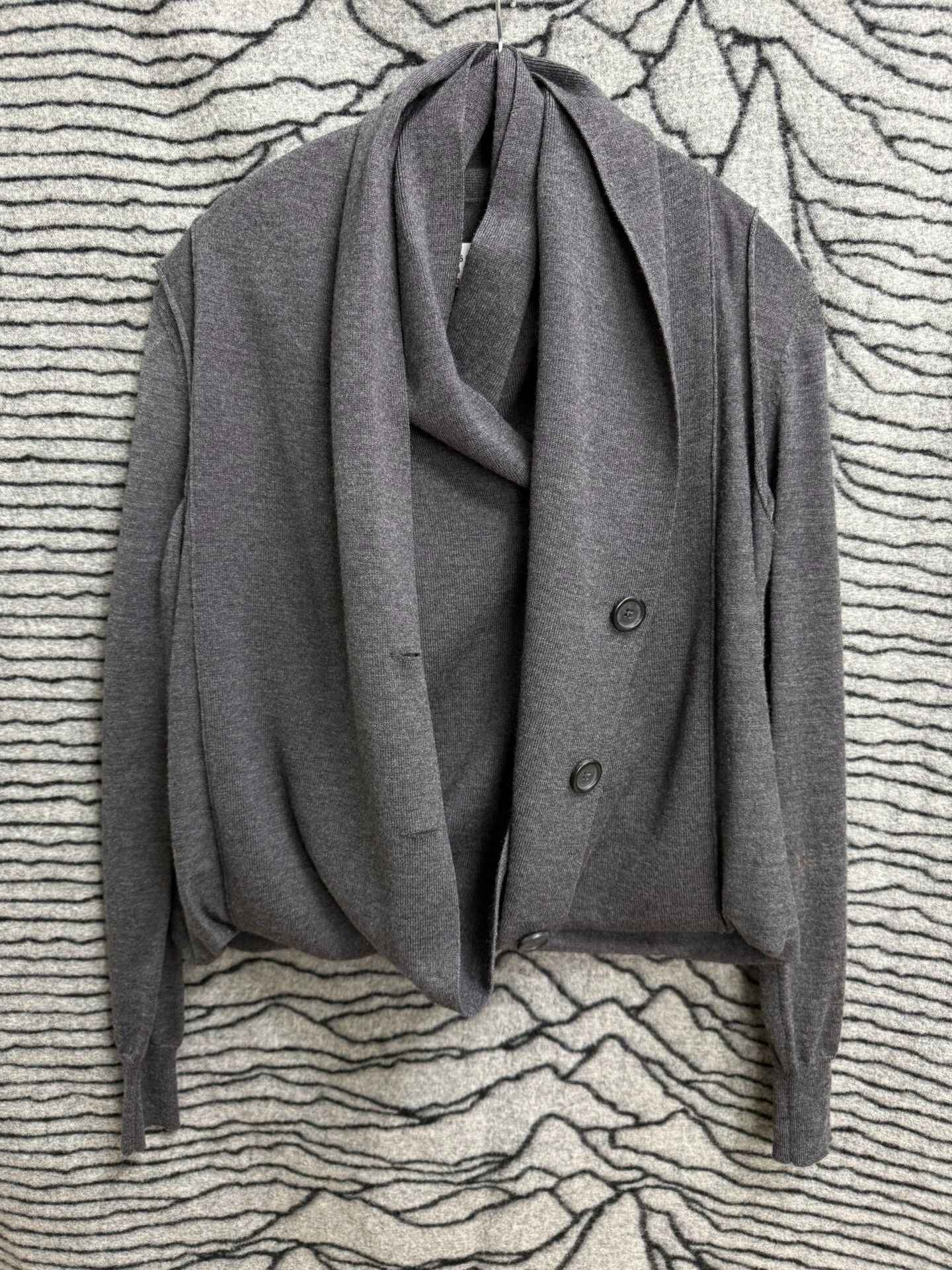 Maison Margiela Maison Margiela 11AW Double-Layer Wool Cardigan Size US S / EU 44-46 / 1 - 5 Thumbnail
