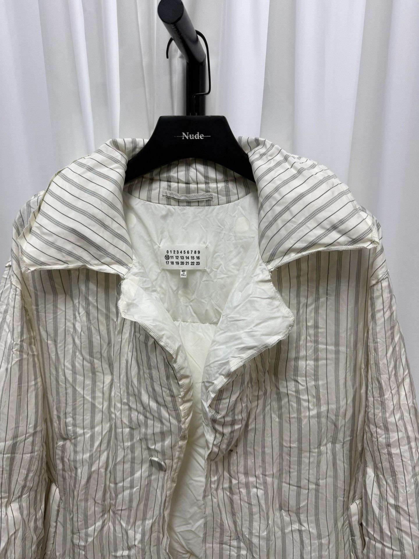 Maison Margiela Maison Margiela Striped Quilted Coat Size US S / EU 44-46 / 1 - 3 Thumbnail