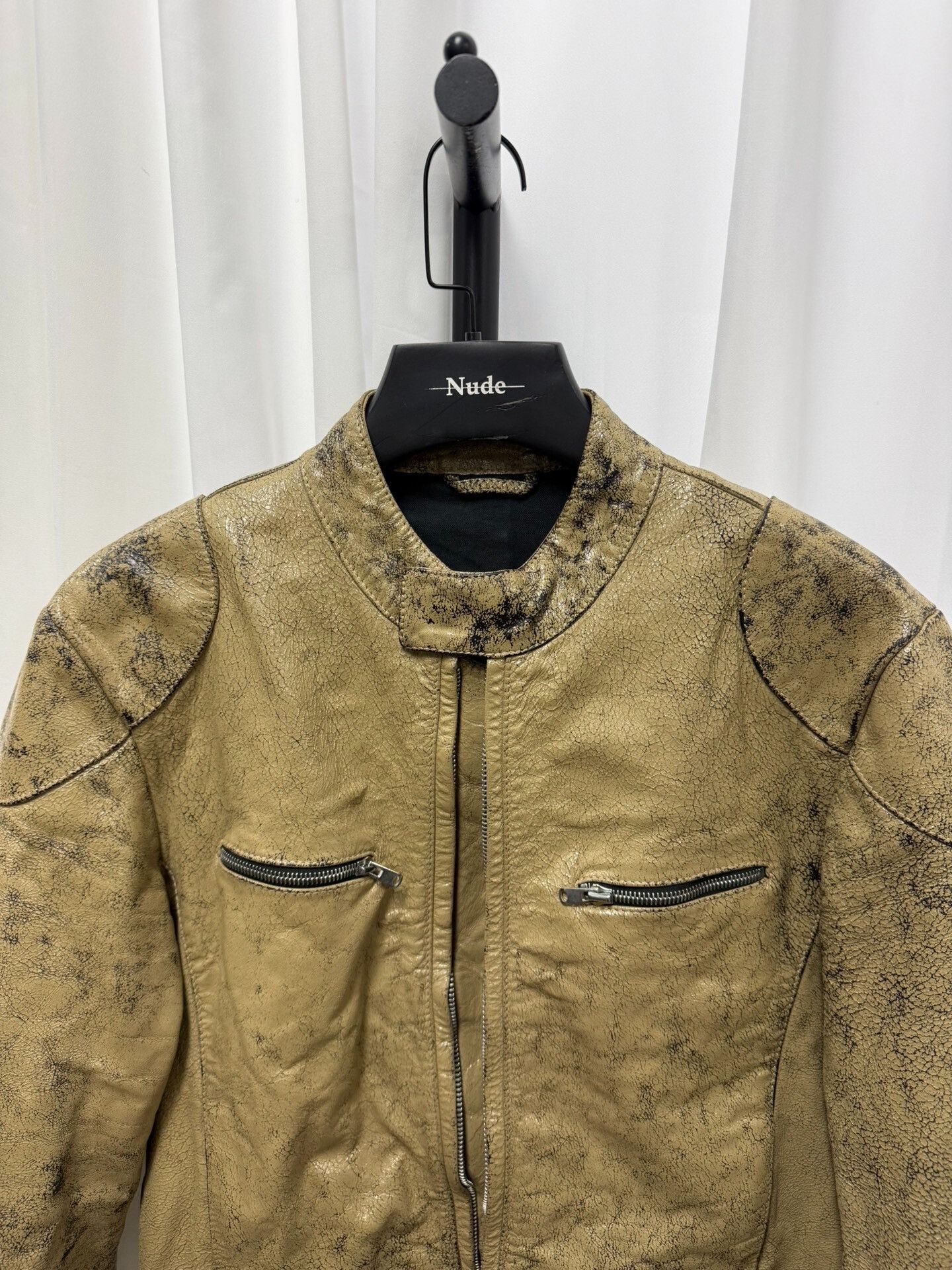 Maison Margiela Maison Margiela Leather Cracked Paint Jacket Size US M / EU 48-50 / 2 - 3 Thumbnail