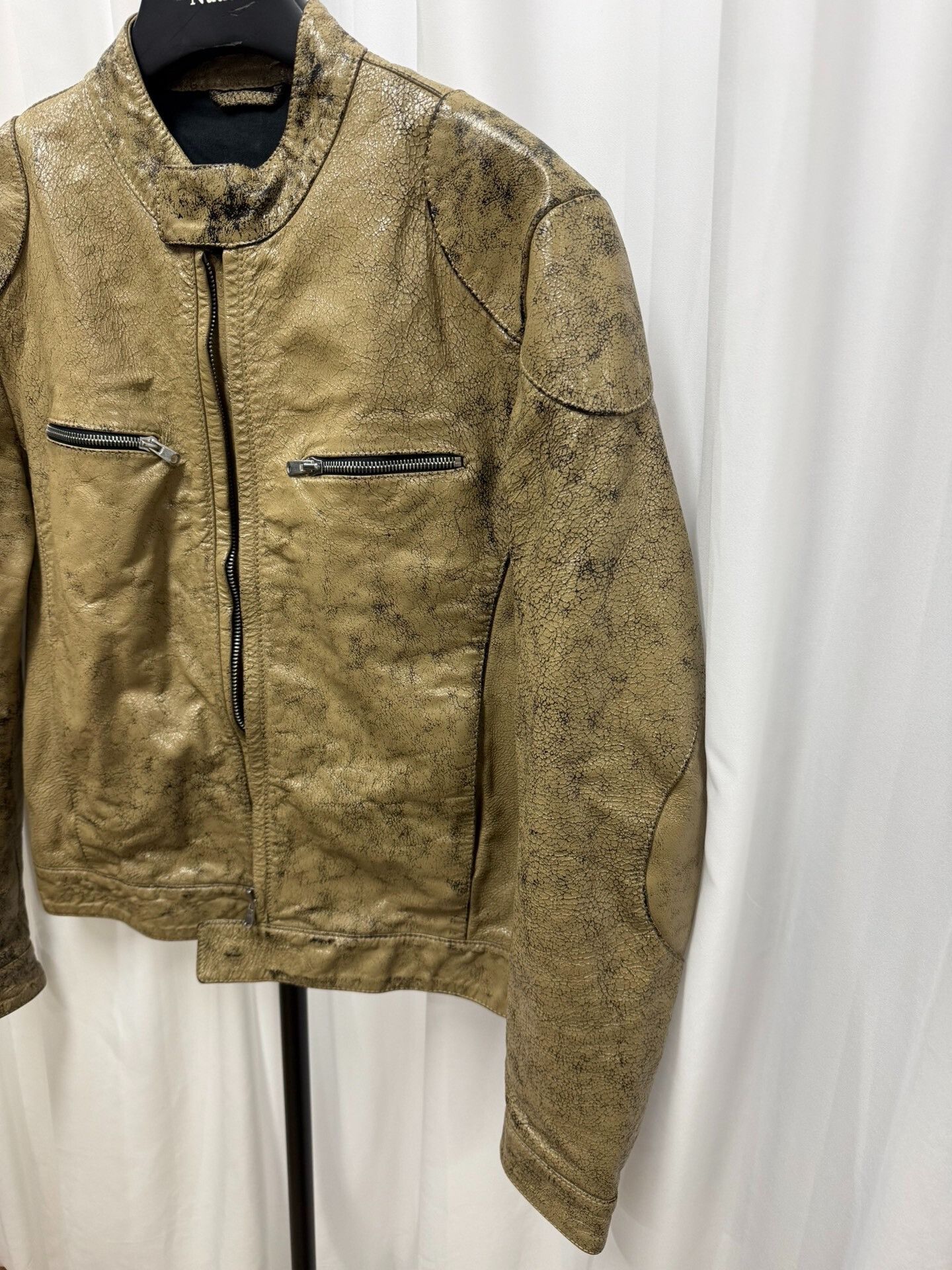 Maison Margiela Maison Margiela Leather Cracked Paint Jacket Size US M / EU 48-50 / 2 - 2 Thumbnail