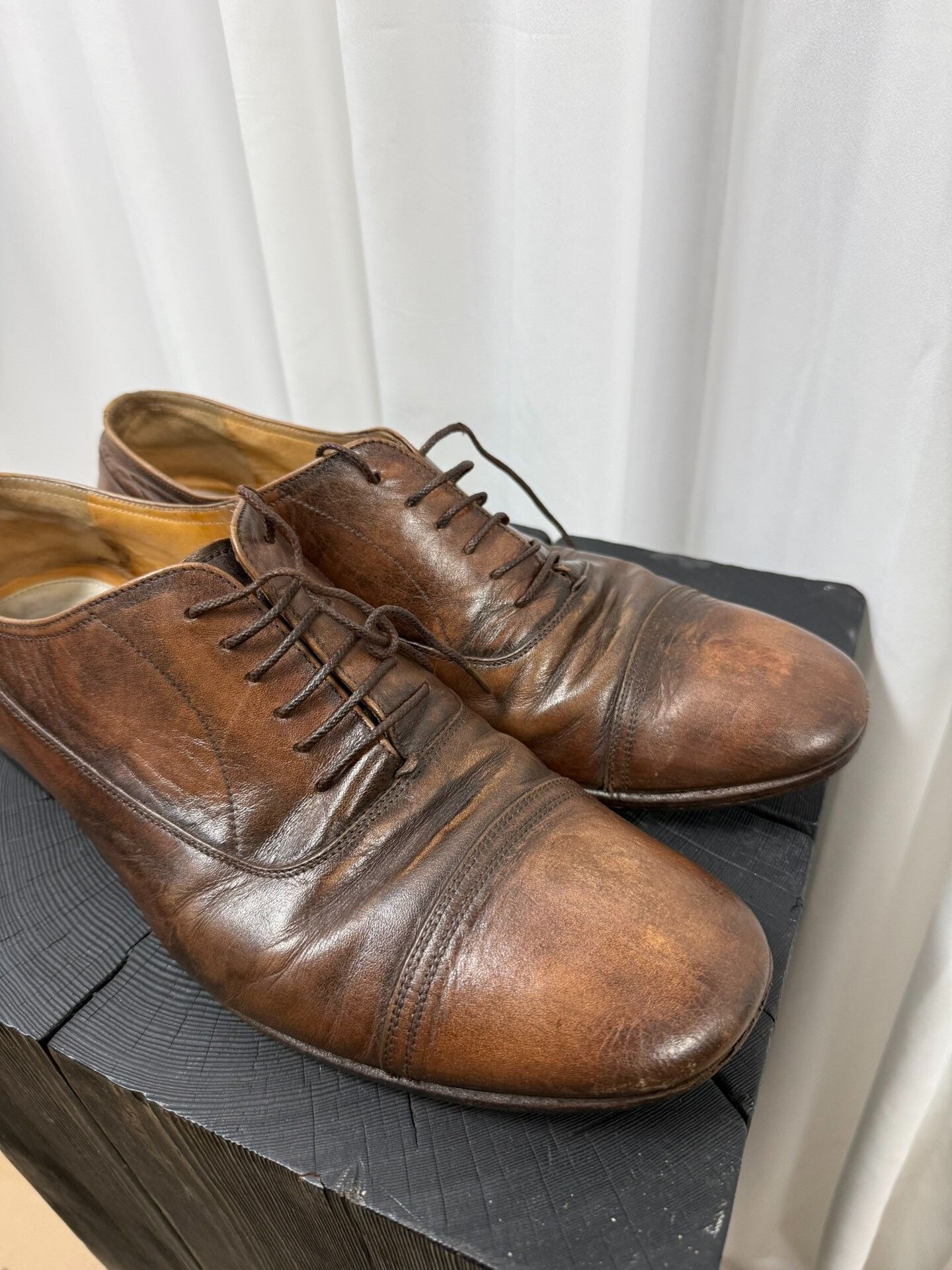 Maison Margiela Maison Margiela Rubbed Leather Derby Shoes Size US 10 / EU 43 - 2 Thumbnail