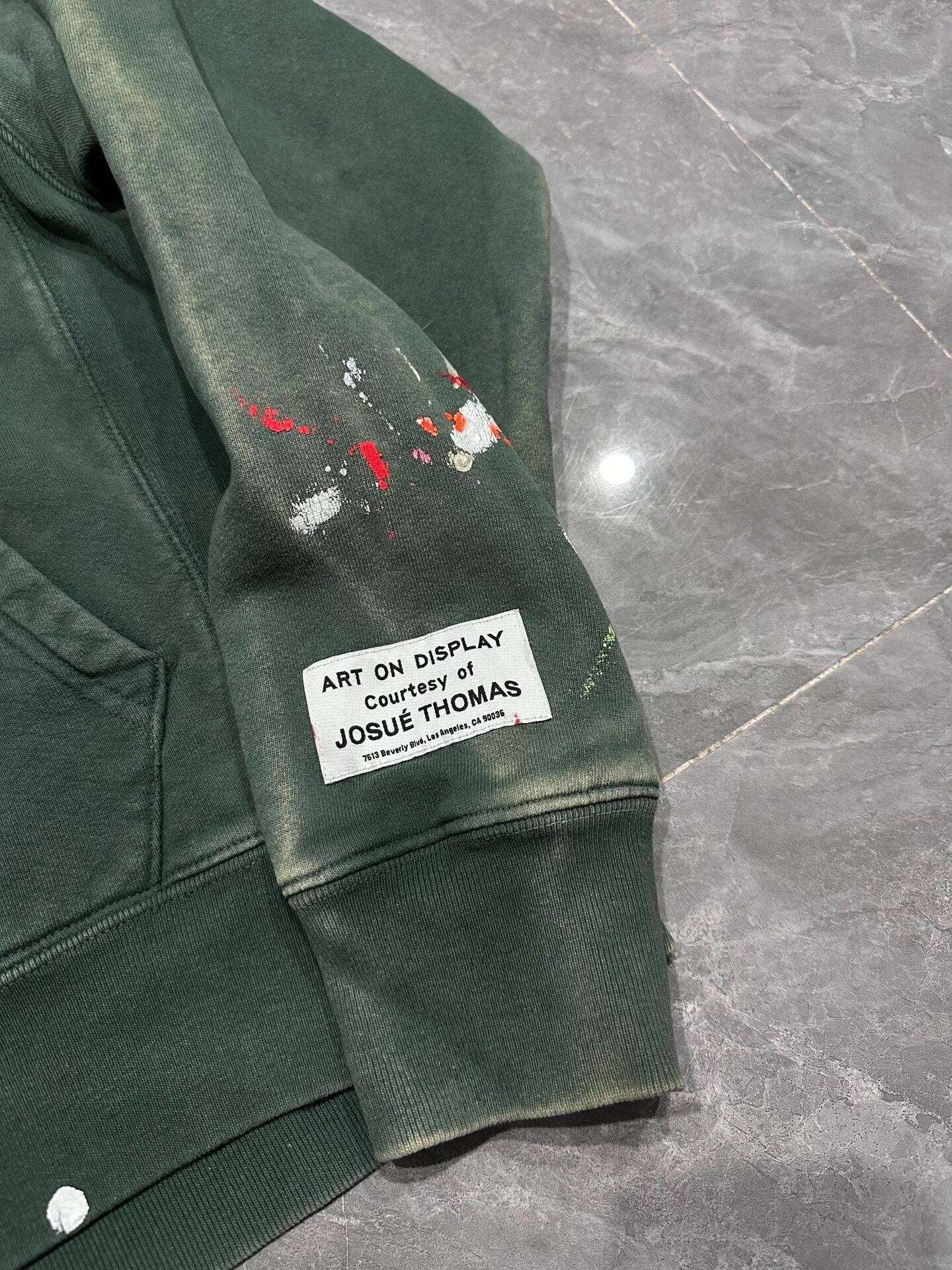 Gallery Dept. Gallery Dept Dark Green Splatter Paint Hoodie Size US M / EU 48-50 / 2 - 3 Thumbnail