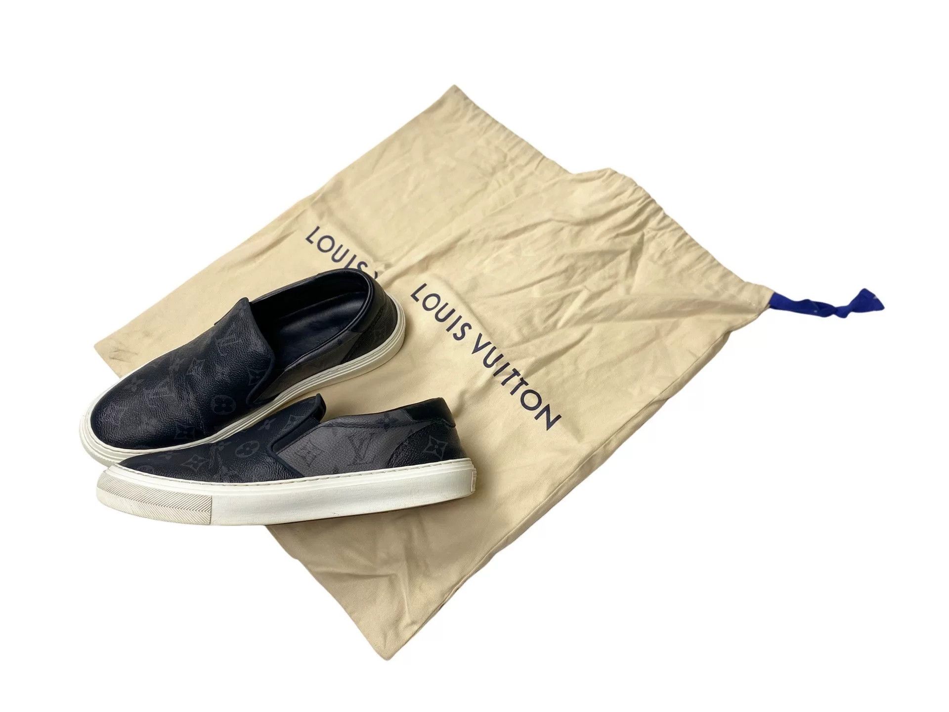 Louis Vuitton Louis Vuitton Black Silver Monogram Slip-ons Size US 9 / EU 42 - 7 Thumbnail