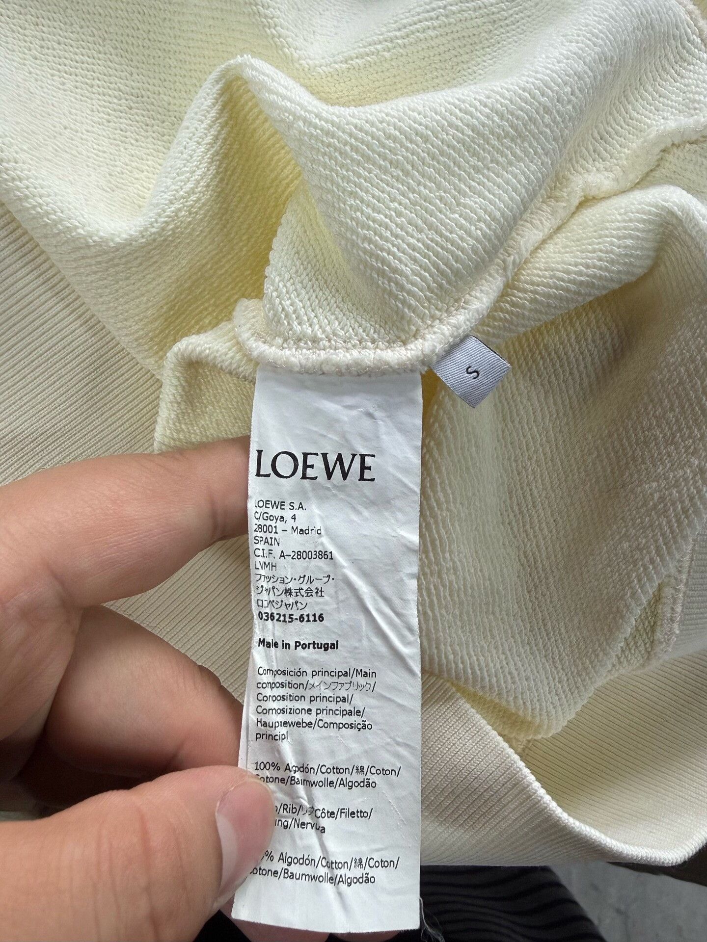 Loewe LOEWE Beige Leather Patch Loose Hoodie Size US S / EU 44-46 / 1 - 5 Thumbnail