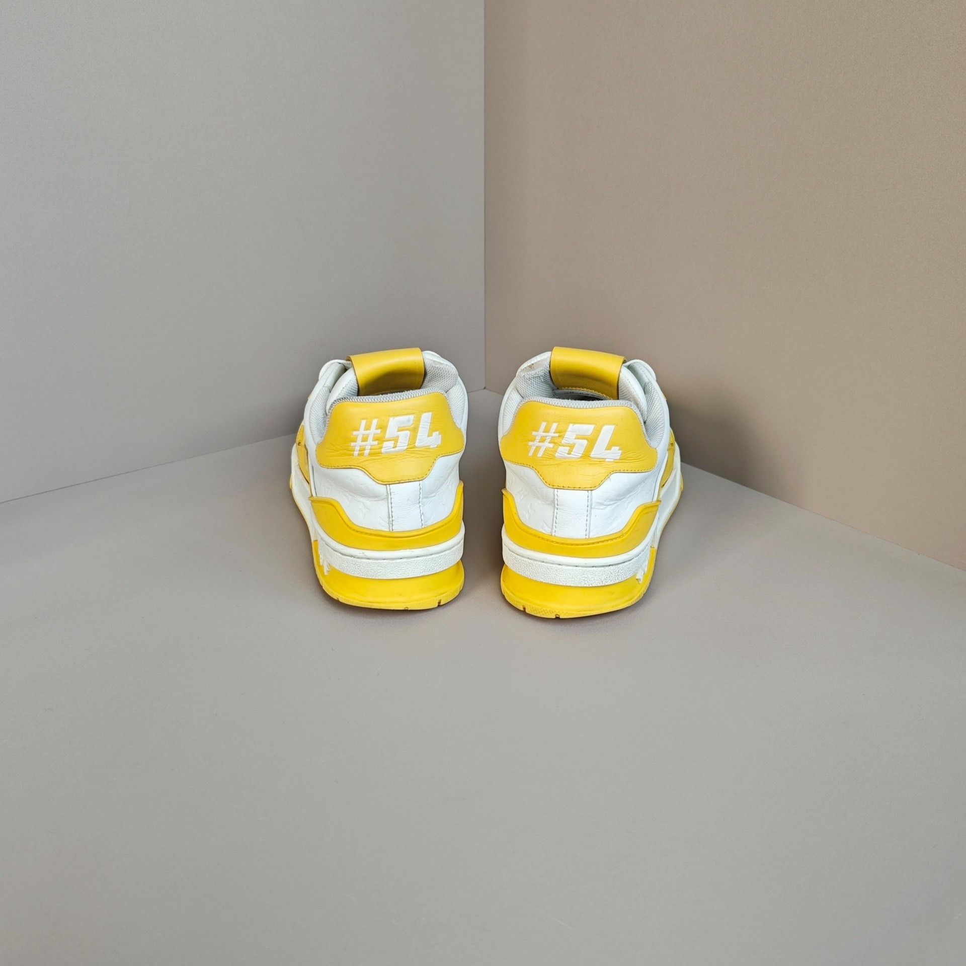 Louis Vuitton LV Trainer White Yellow Sneakers Size US 8.5 / EU 41-42 - 3 Thumbnail