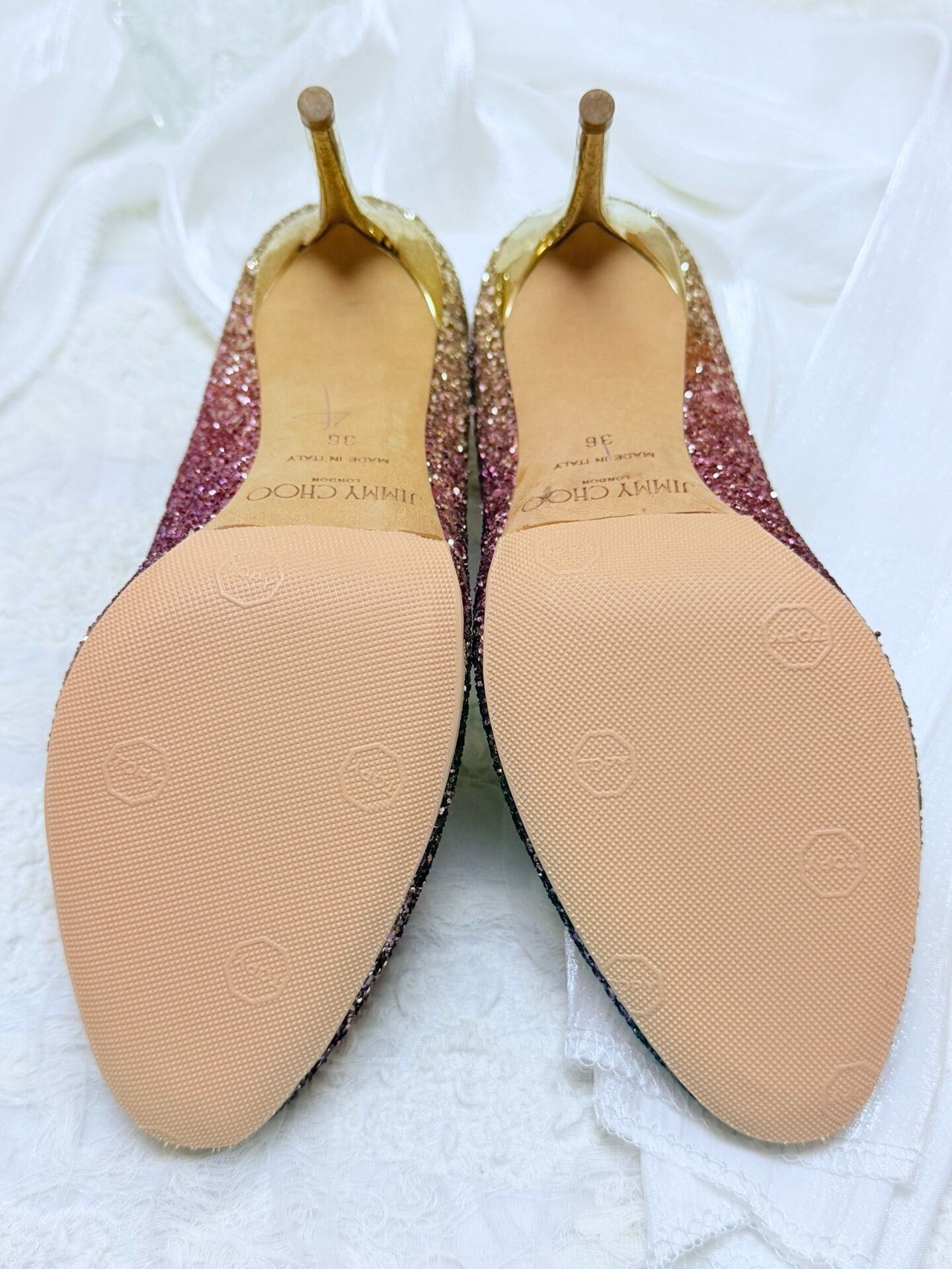 Jimmy Choo Jimmy Choo Tie-Dye Gradient Purple Lowtop Sneakers Women Size US 6 / IT 36 - 5 Thumbnail