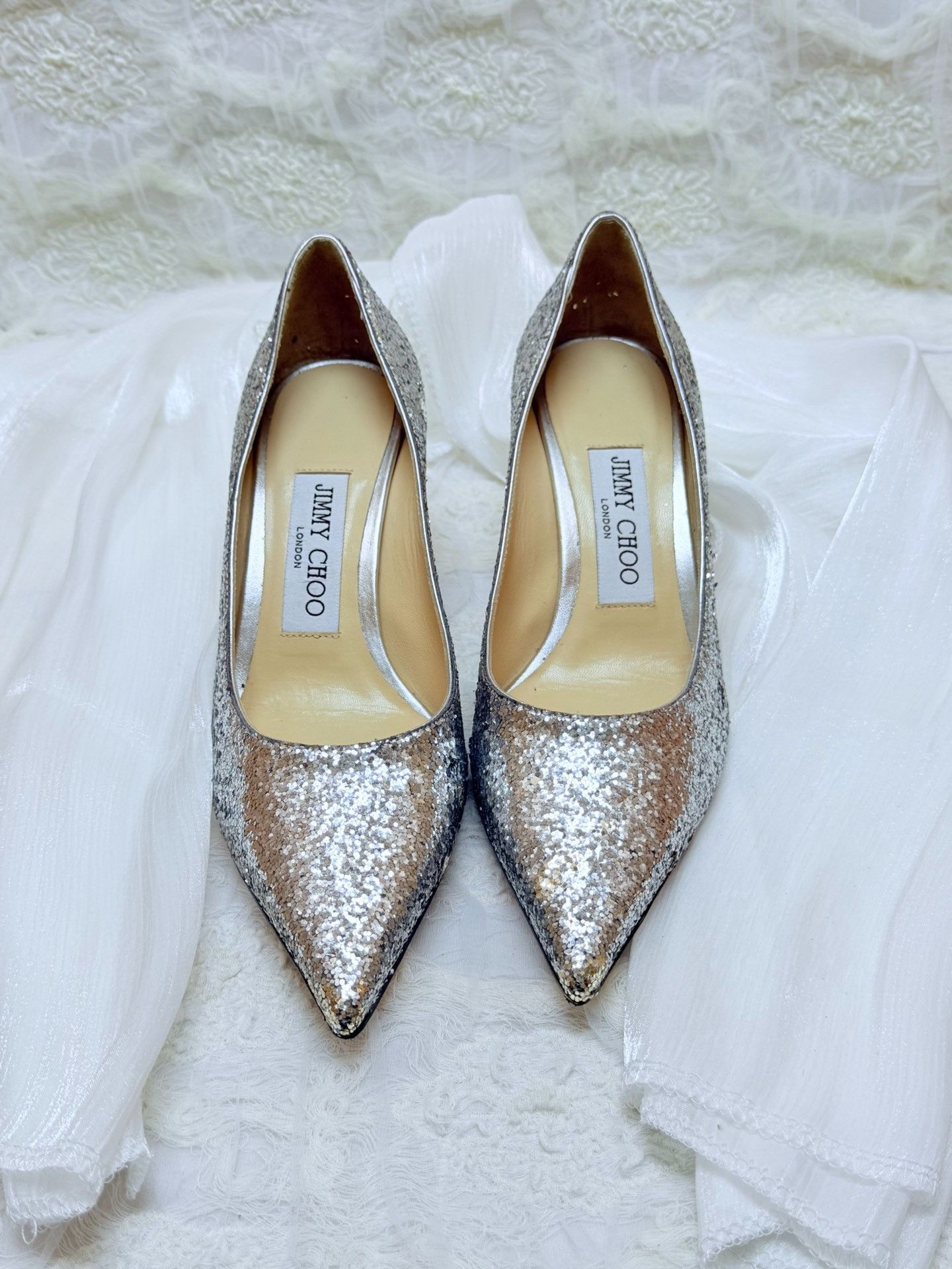 Jimmy Choo Jimmy Choo Silver Lowtop Sneakers us_5 Women Size US 5 / IT 35 - 3 Thumbnail