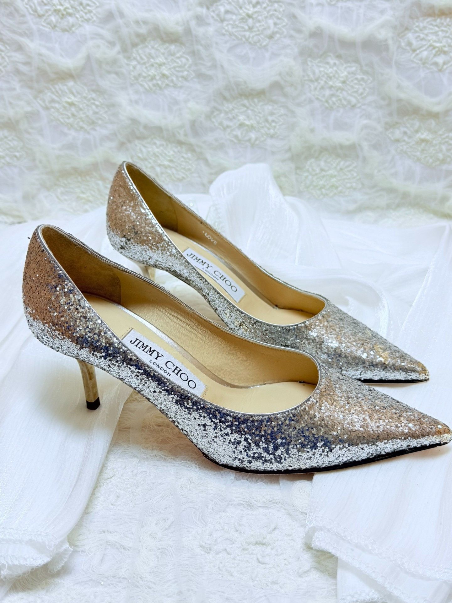 Jimmy Choo Jimmy Choo Silver Lowtop Sneakers us_5 Women Size US 5 / IT 35 - 2 Thumbnail