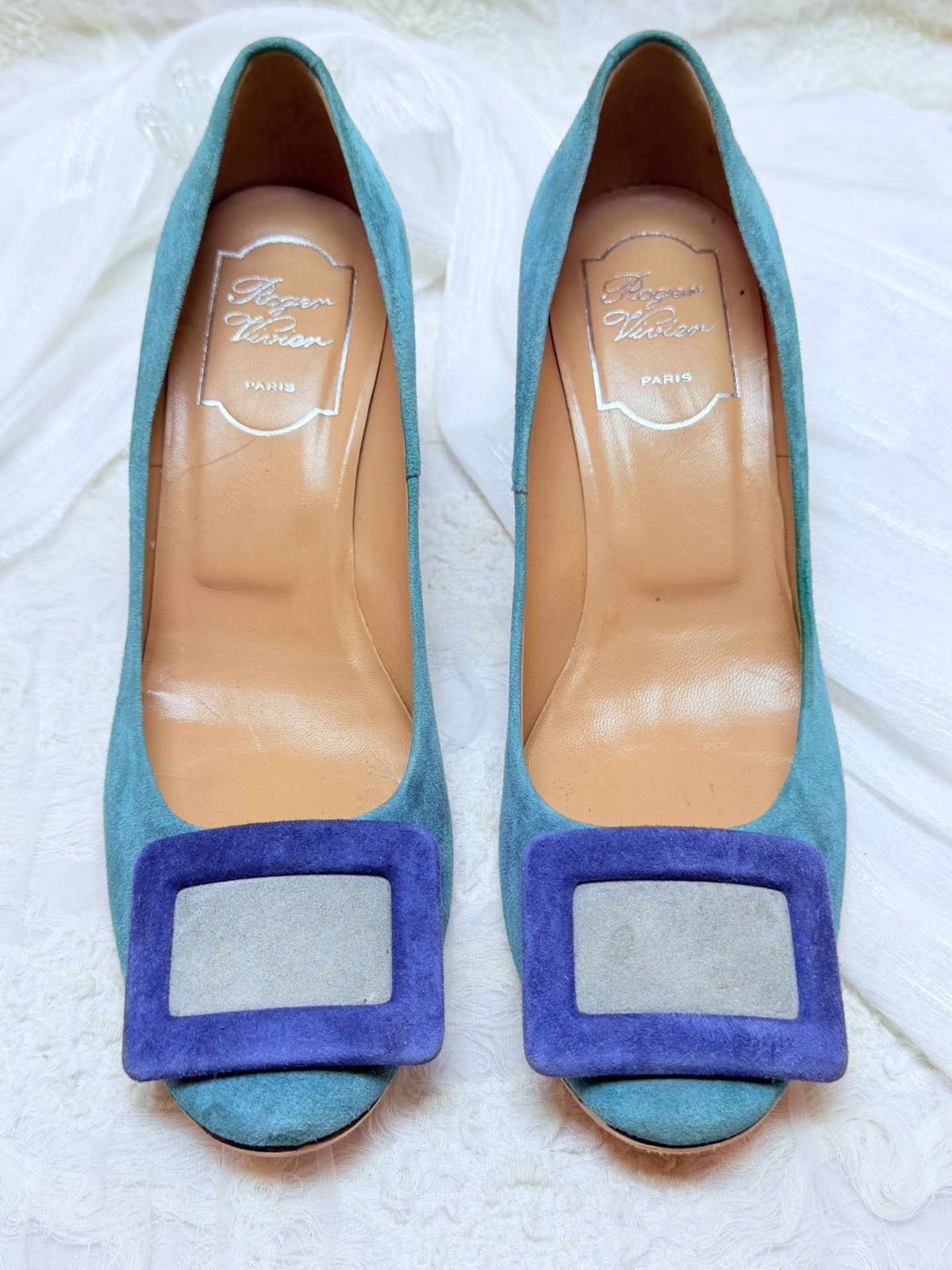 Roger Vivier Roger Vivier Limited Blue Lowtop Sneakers us_5-5 Women Size US 5.5 / IT 35.5 - 3 Thumbnail