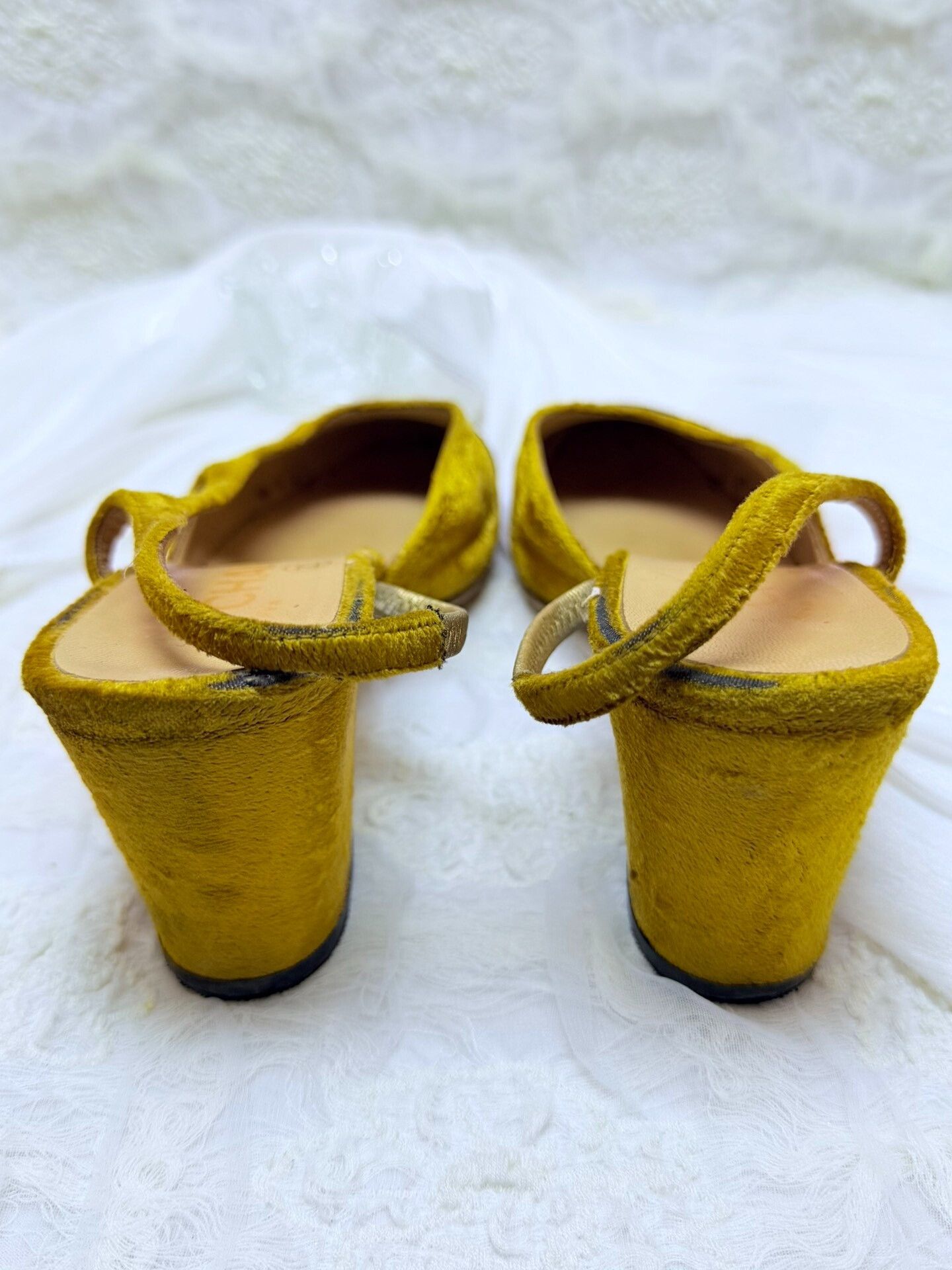 Chanel Chanel Velvet Gold Sandals us_6-5 Women Size US 6.5 / IT 36.5 - 4 Thumbnail