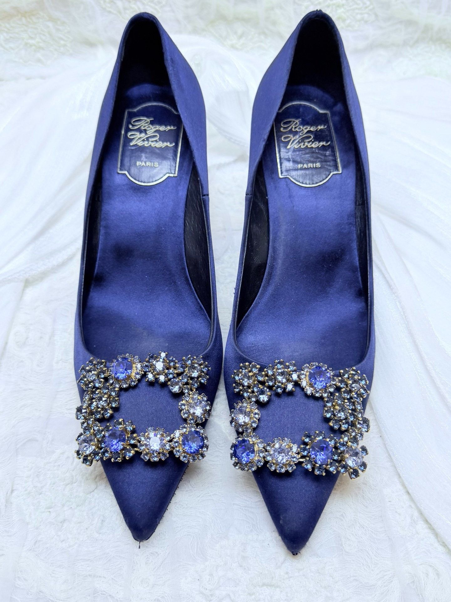 Roger Vivier Roger Vivier Retro Blue Lowtop Sneakers us_6-5 Women Size US 6.5 / IT 36.5 - 3 Thumbnail