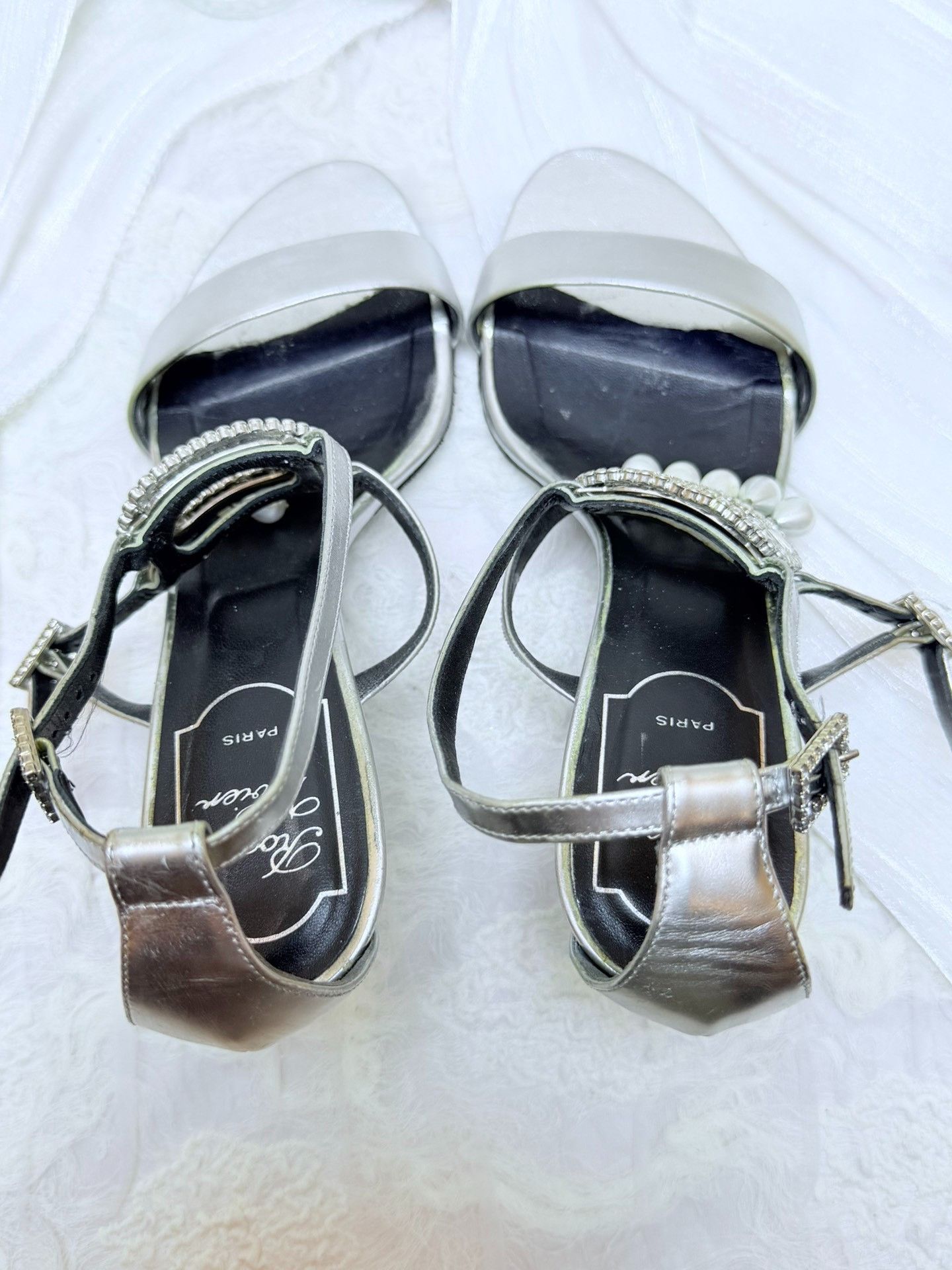 Roger Vivier Roger Vivier Retro Silver Sandals us_6-5 Women Size US 6.5 / IT 36.5 - 4 Thumbnail