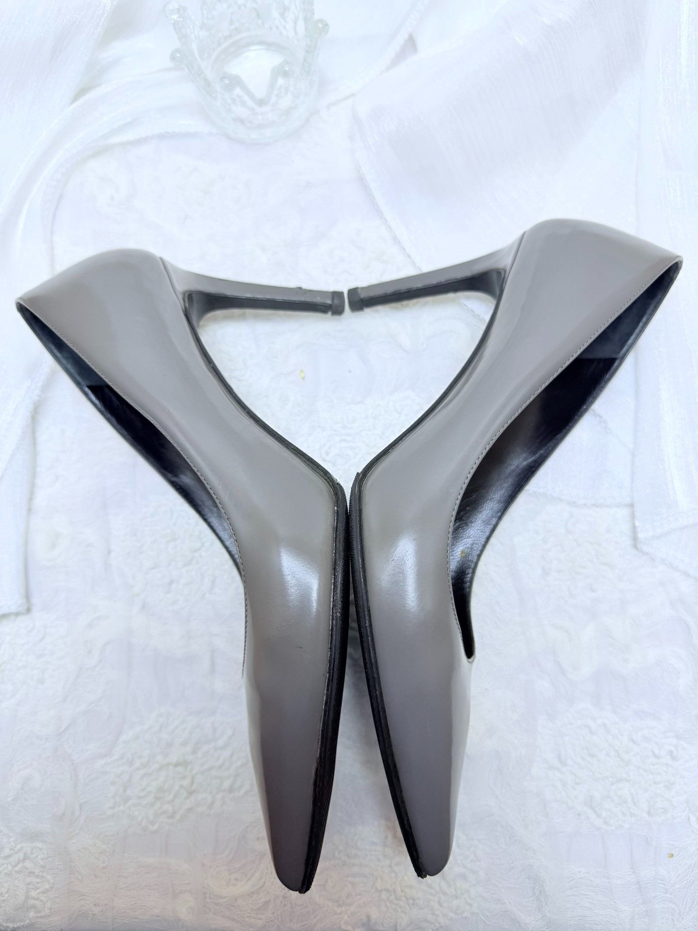 Saint Laurent Paris Saint Laurent Paris Patent Gray Lowtop Sneakers us_7 Women Size US 7 / IT 37 - 5 Thumbnail