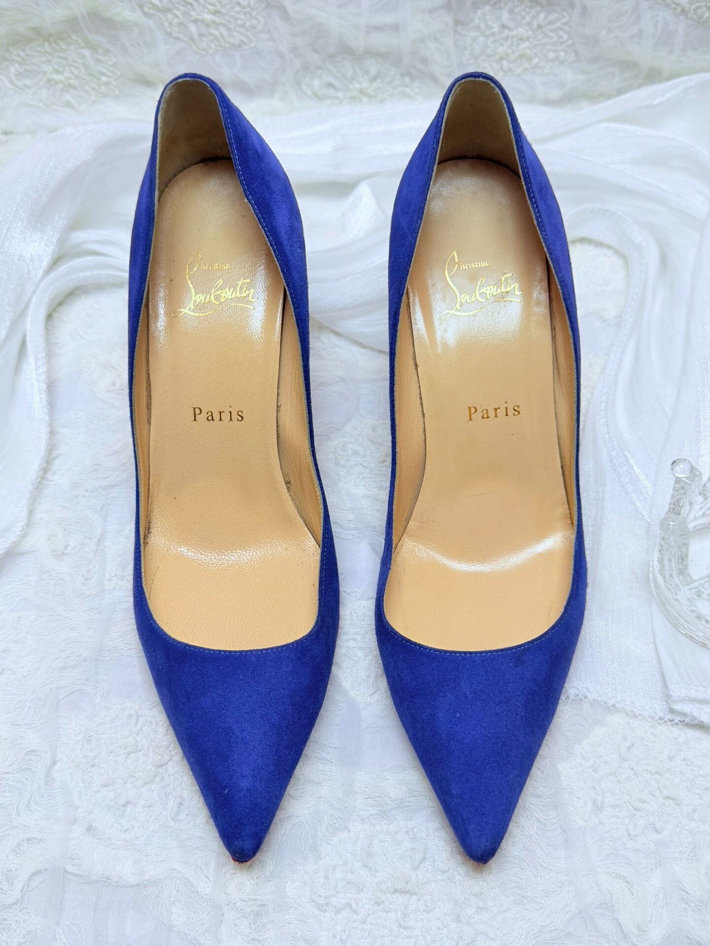 Christian Louboutin Christian Louboutin Suede Blue Lowtop Sneakers us_7 Women Size US 7 / IT 37 - 3 Thumbnail