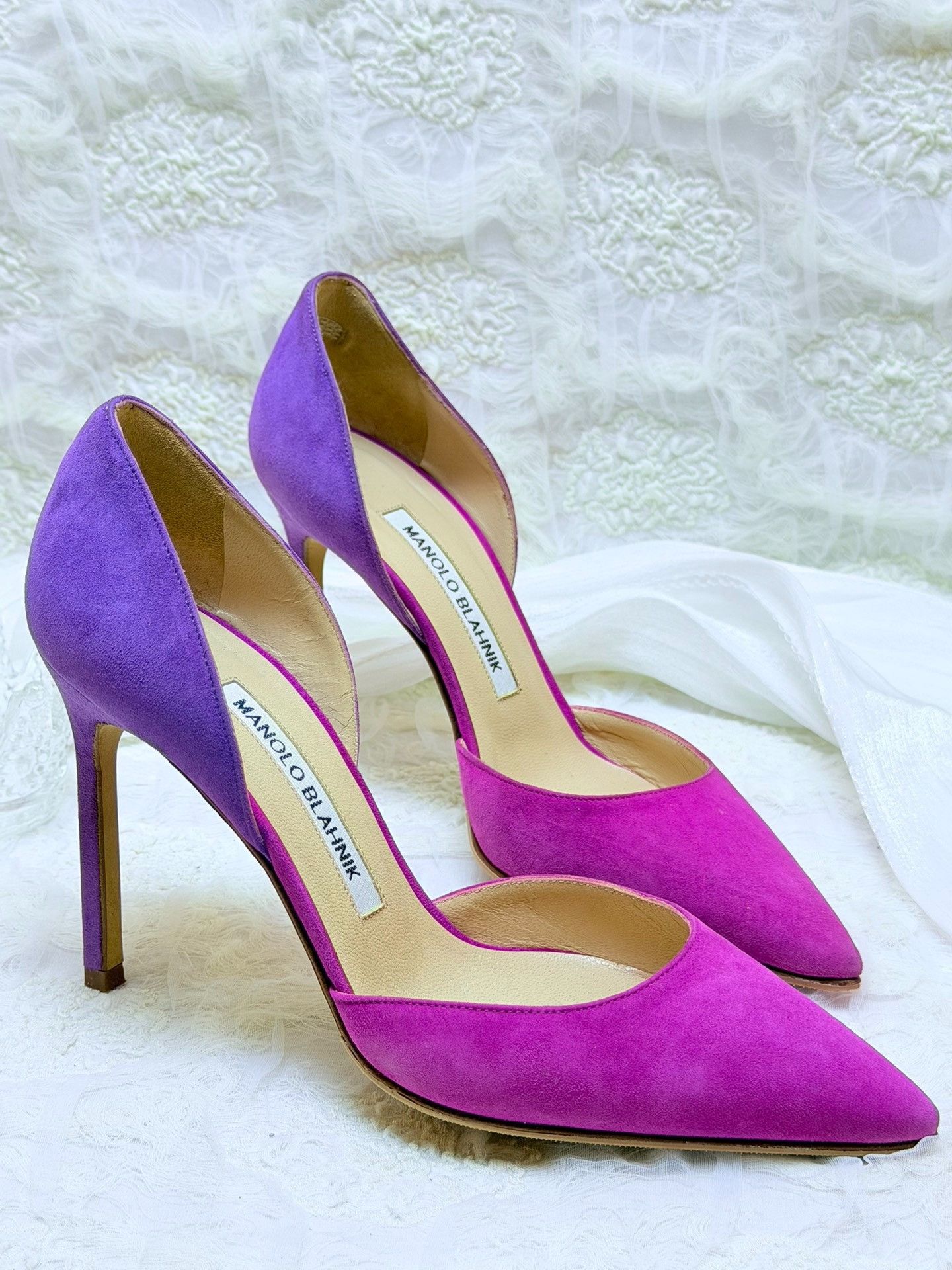Manolo Blahnik Manolo Blahnik Purple Lowtop Sneakers us_5-5 Women Size US 5.5 / IT 35.5 - 2 Thumbnail