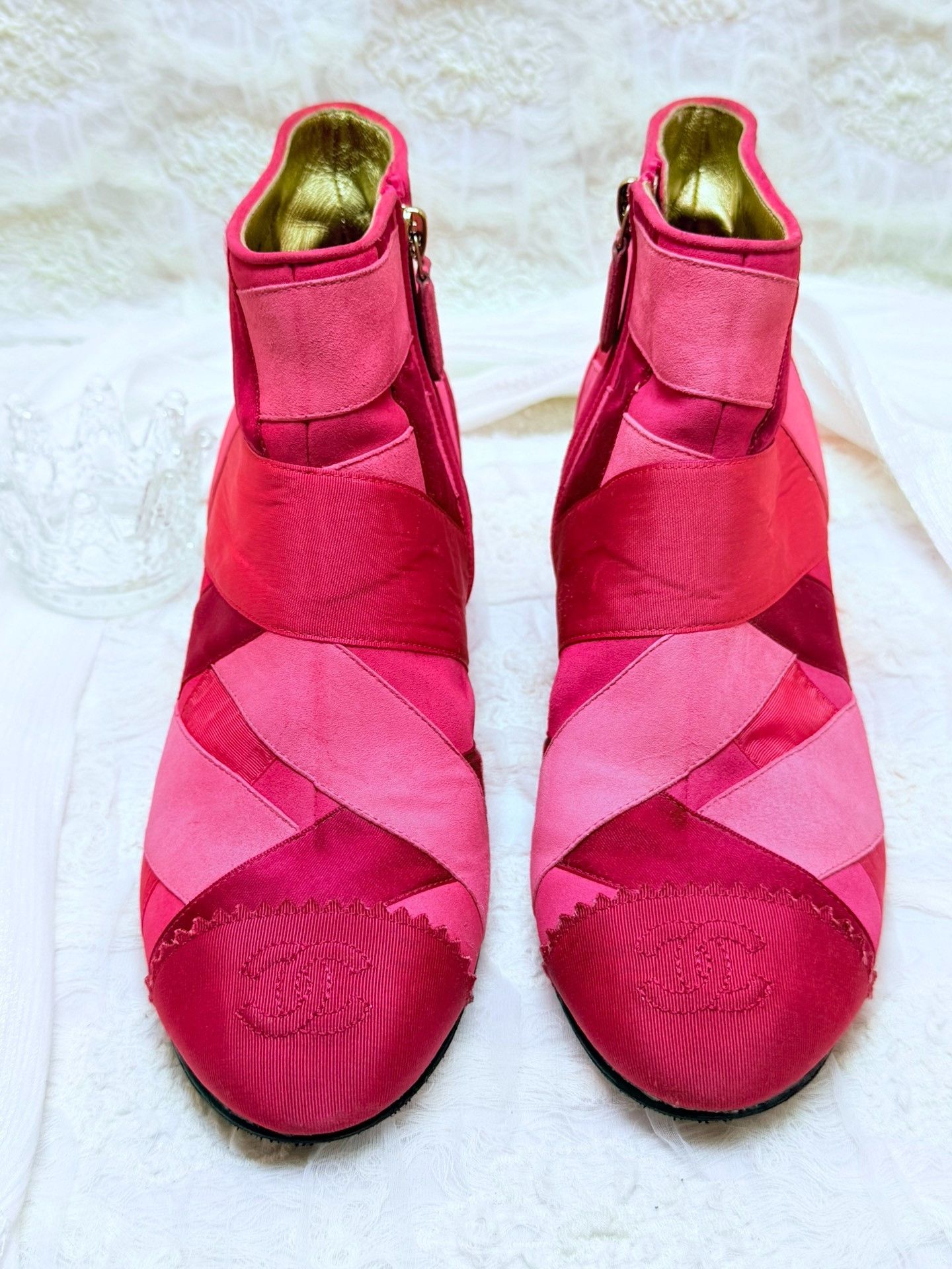 Chanel Chanel Patchwork Pink Boots us_7-5 Women Size US 7.5 / IT 37.5 - 3 Thumbnail