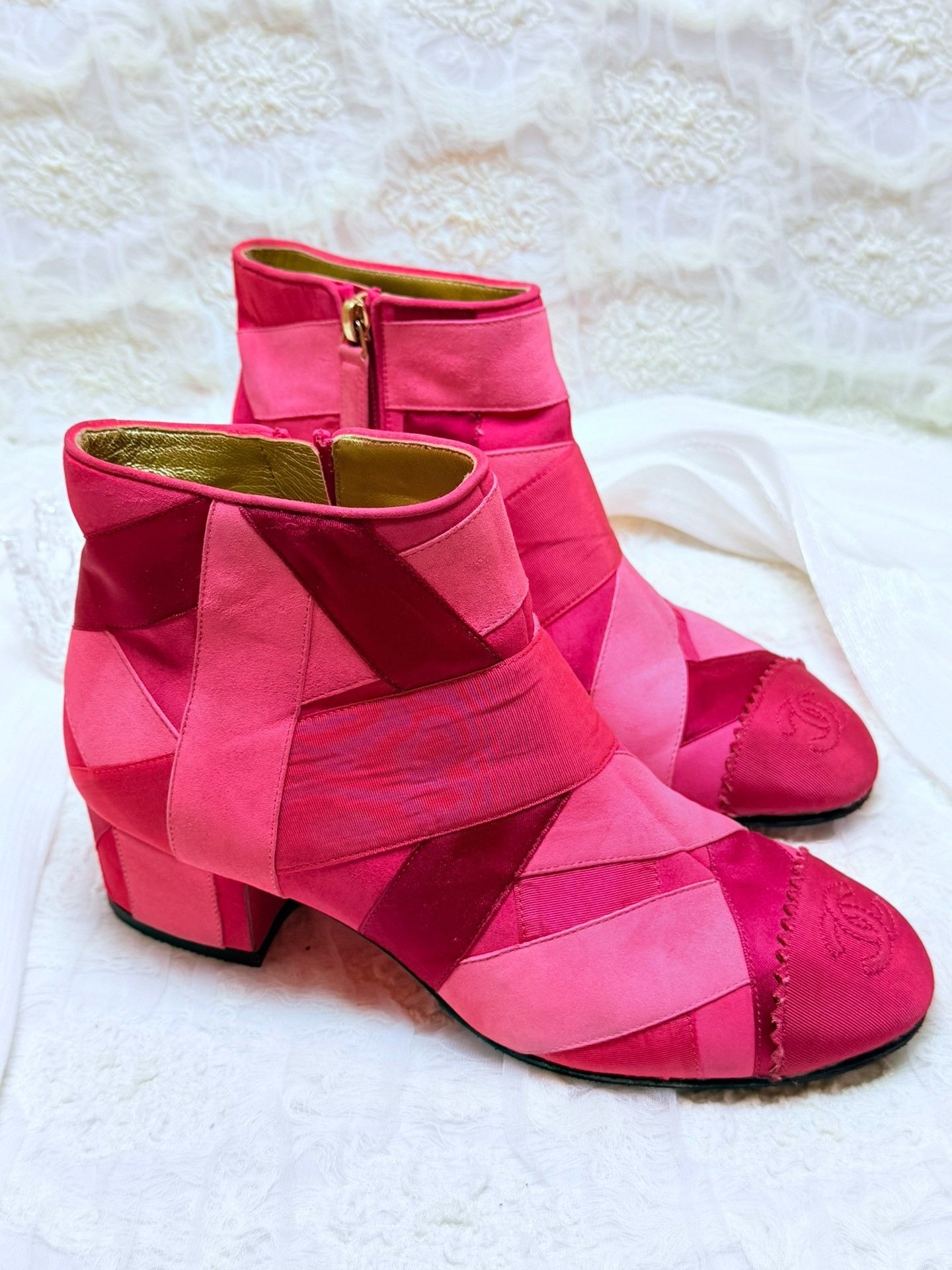 Chanel Chanel Patchwork Pink Boots us_7-5 Women Size US 7.5 / IT 37.5 - 2 Thumbnail