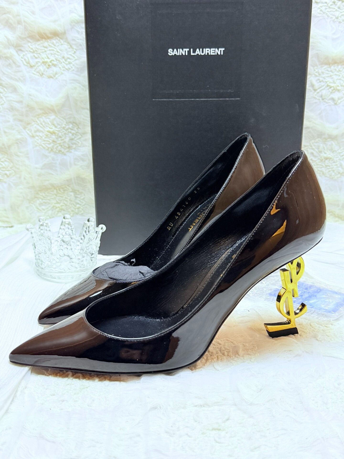 Saint Laurent Paris Saint Laurent Paris Patent Gold Lowtop Sneakers us_5 Women Size US 5 / IT 35 - 4 Thumbnail