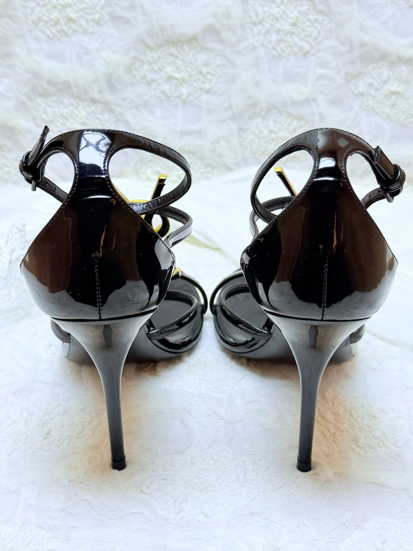 Saint Laurent Paris Saint Laurent Paris Retro Black Sandals us_8-5 Women Size US 8.5 / IT 38.5 - 7 Thumbnail