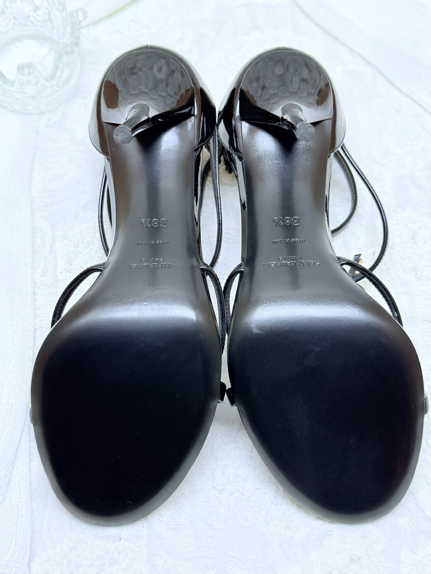 Saint Laurent Paris Saint Laurent Paris Retro Black Sandals us_8-5 Women Size US 8.5 / IT 38.5 - 8 Thumbnail