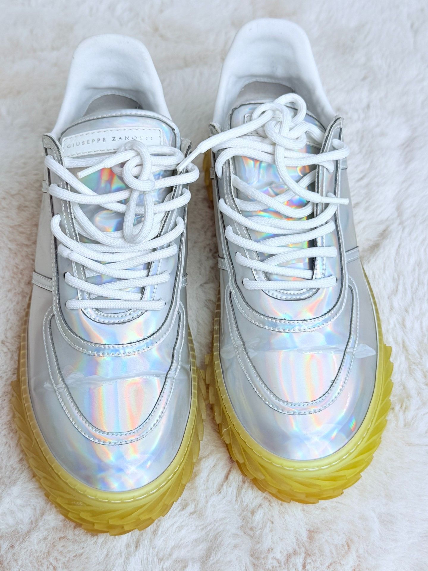 Giuseppe Zanotti Giuseppe Zanotti Clear Silver Lowtop Sneakers 7 Men Size US 7 / EU 40 - 3 Thumbnail