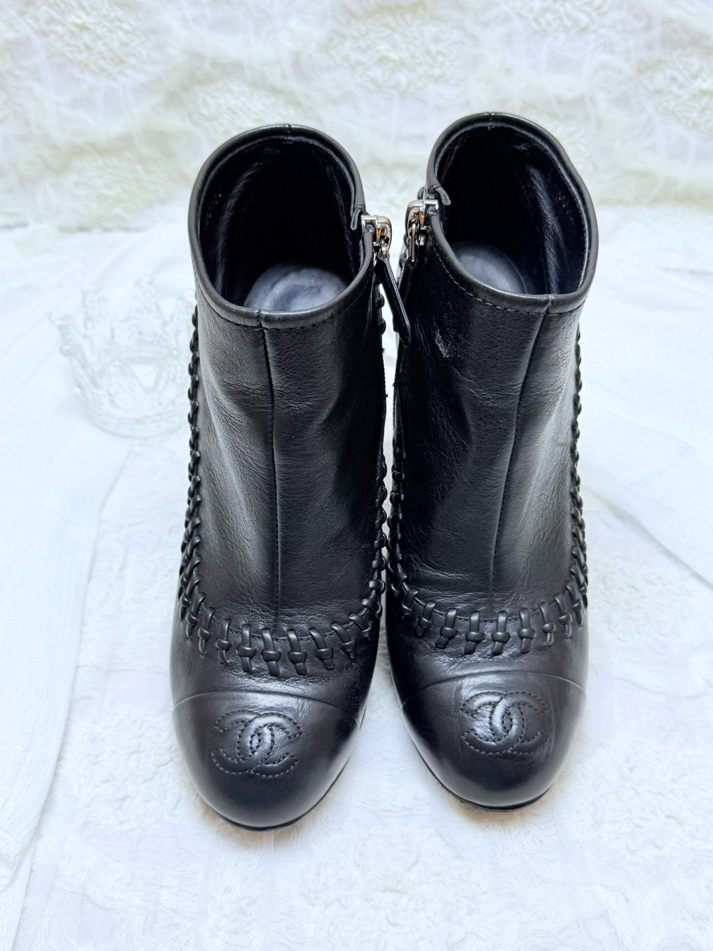 Chanel Chanel Knit Black Boots us_5 Women Size US 5 / IT 35 - 3 Thumbnail