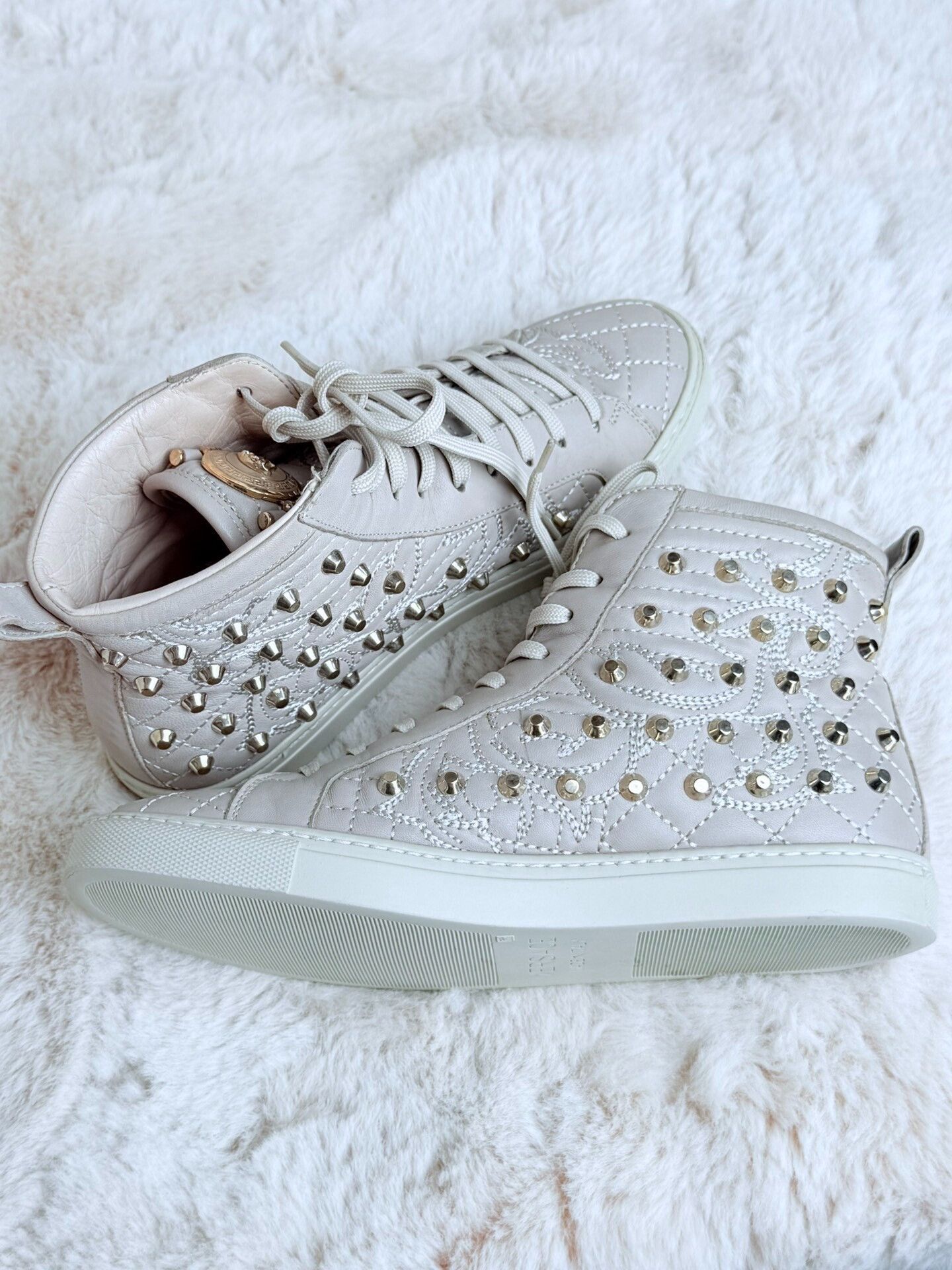 Versace Versace Gray Hitop Sneakers us_5-5 Women Size US 5.5 / IT 35.5 - 5 Thumbnail