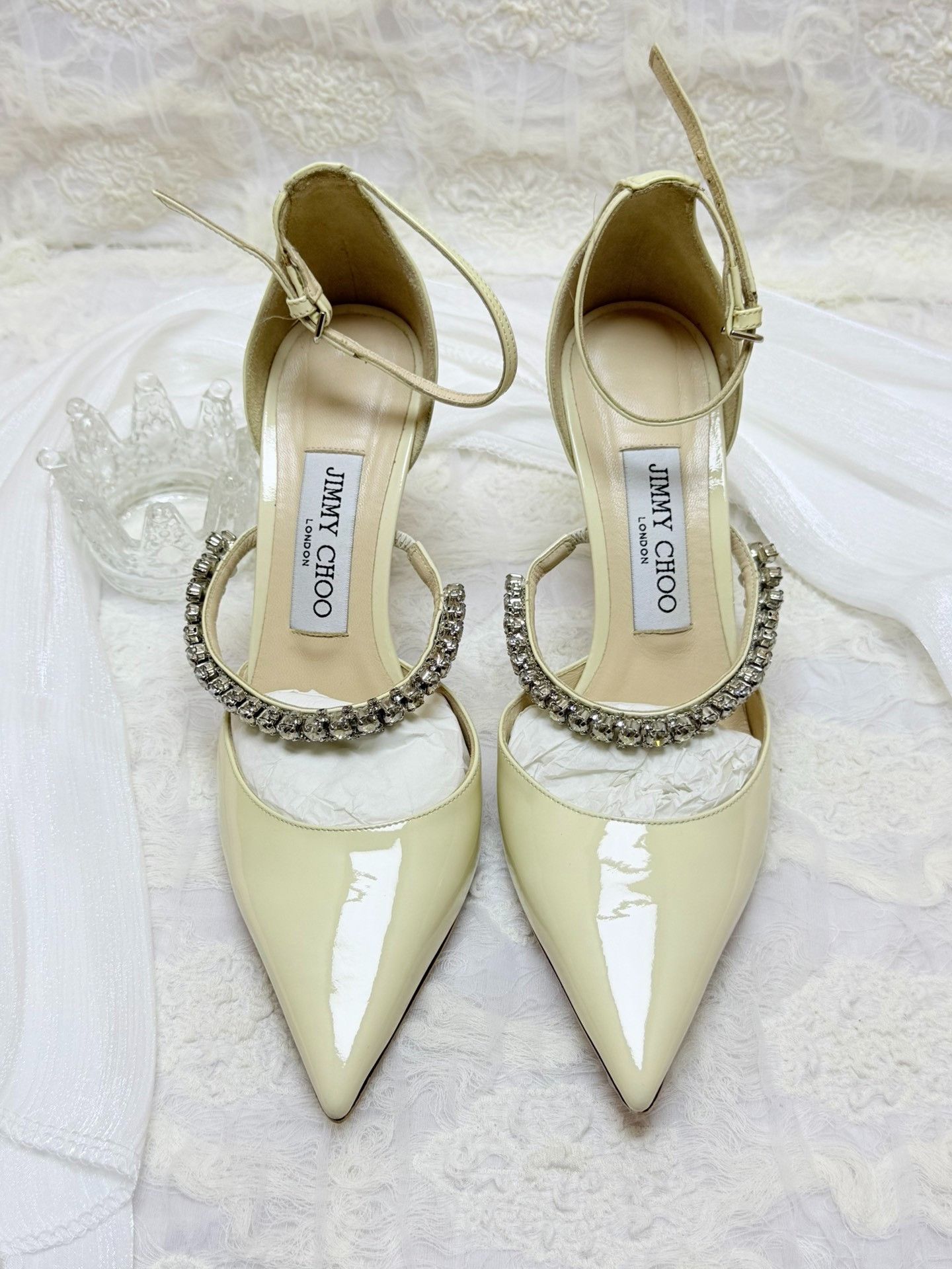 Jimmy Choo Jimmy Choo White Sandals us_6 Women Size US 6 / IT 36 - 3 Thumbnail