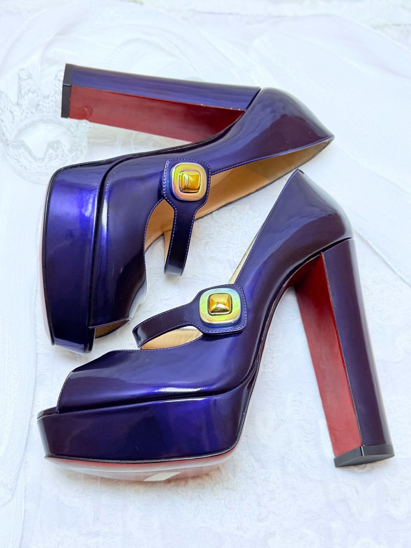 Christian Louboutin Christian Louboutin Purple Lowtop Sneakers us_8-5 Women Size US 8.5 / IT 38.5 - 3 Thumbnail