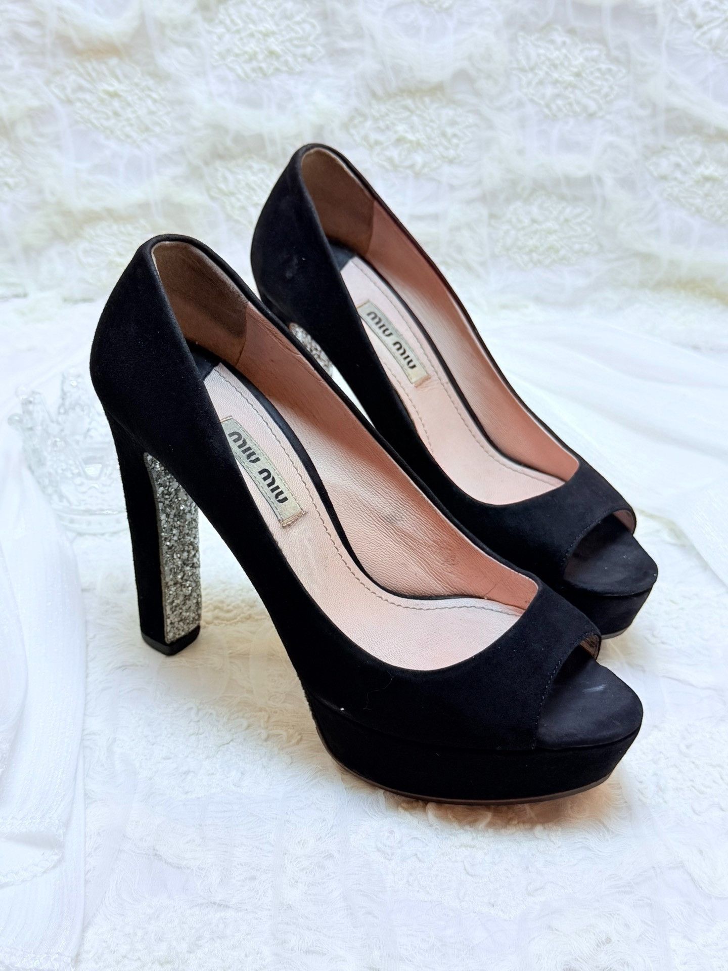 Miu Miu Miu Miu Suede Black Lowtop Sneakers it_34-5 Women Size US 4.5 / IT 34.5 - 2 Thumbnail