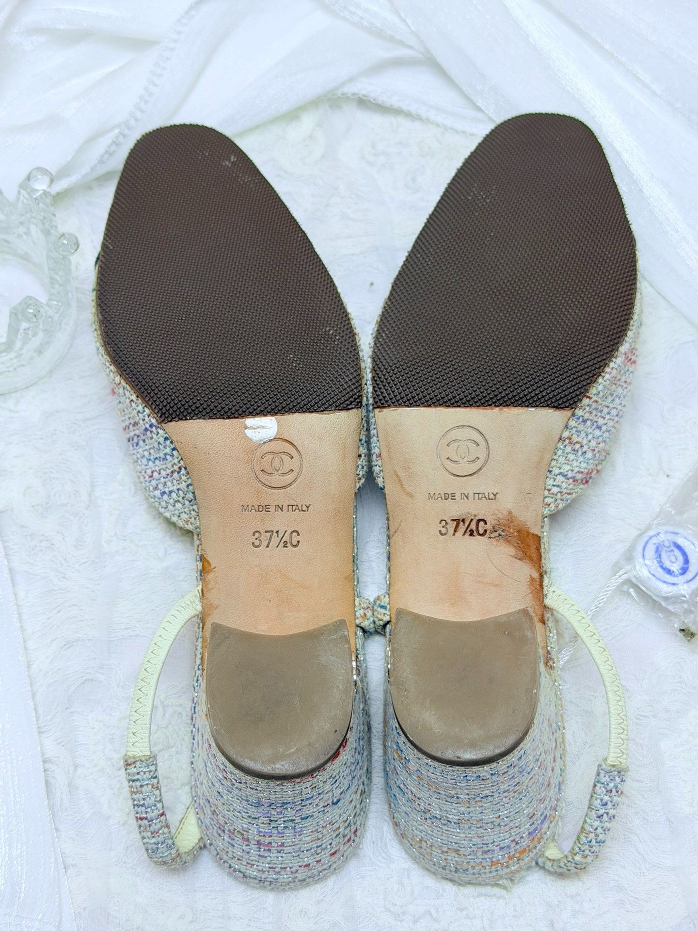 Chanel Chanel Knit Multi Sandals us_7-5 Women Size US 7.5 / IT 37.5 - 6 Thumbnail