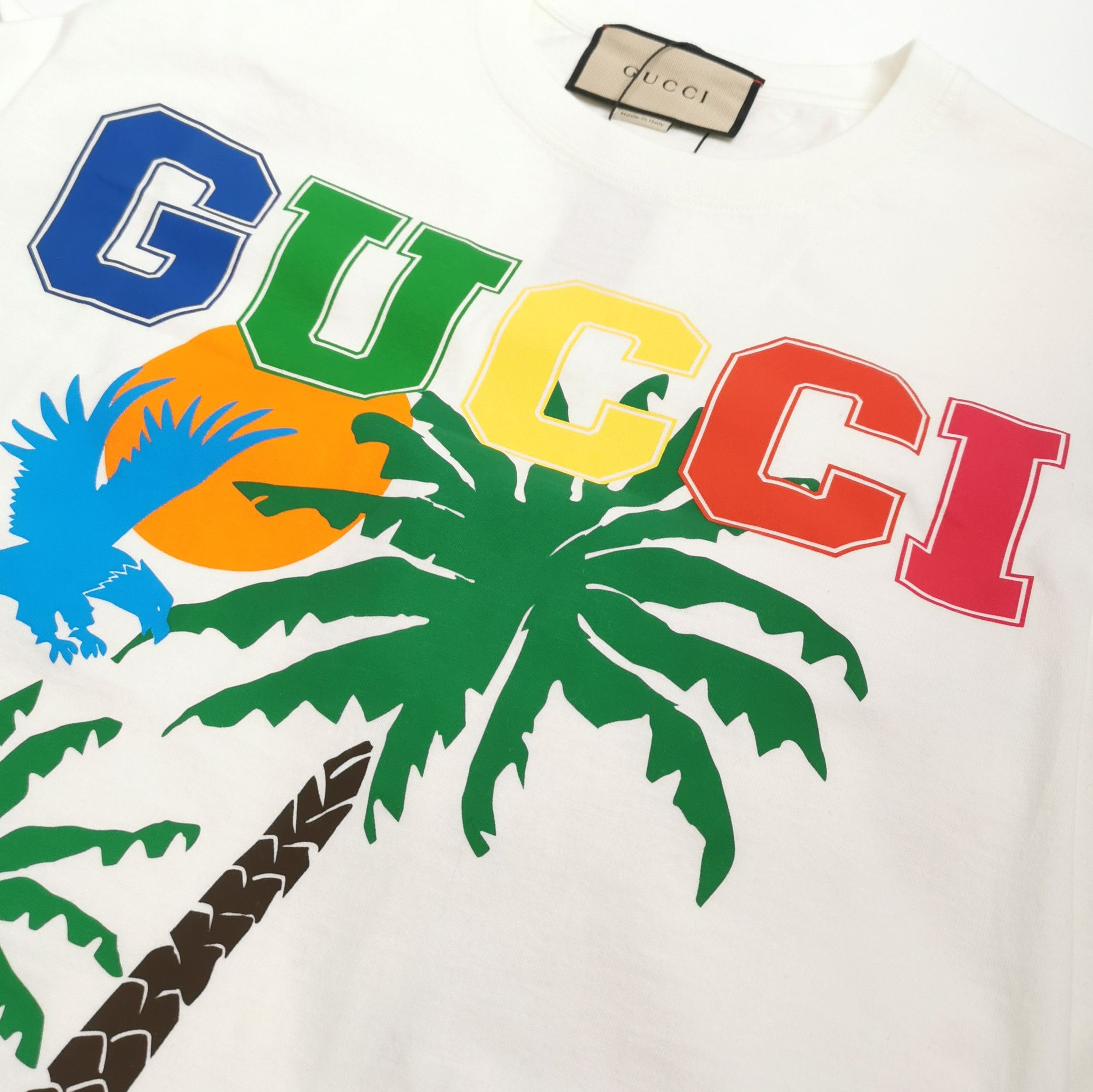 Gucci Gucci Palm Tree Graphic T-Shirt XXS Size US XXS / EU 40 - 3 Thumbnail
