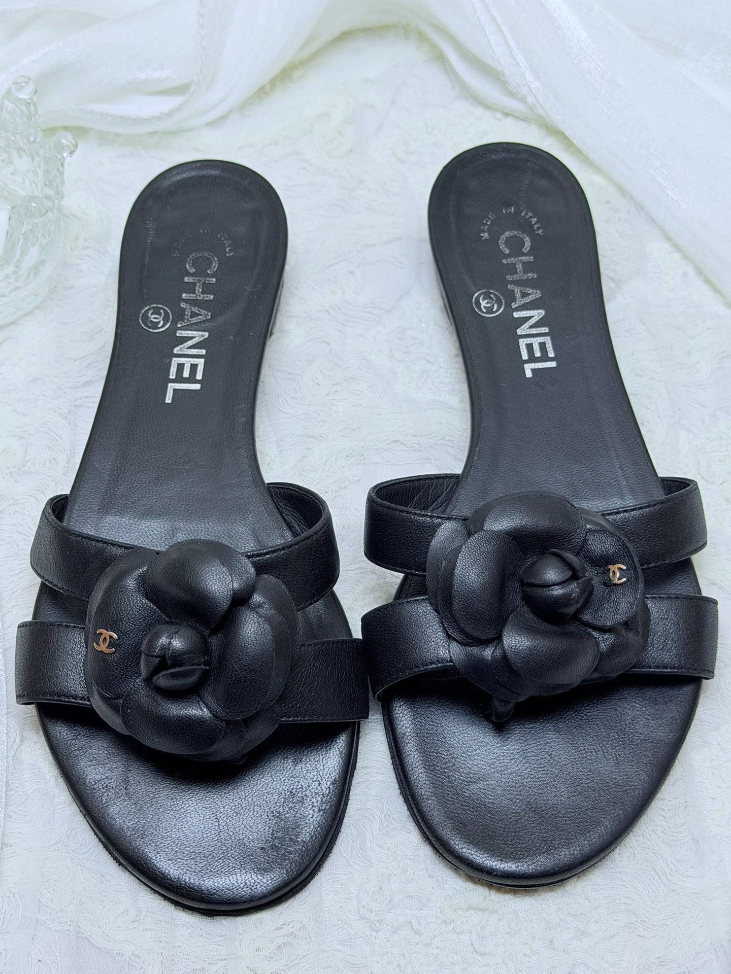 Chanel Chanel Black Sandals us_6-5 Women Size US 6.5 / IT 36.5 - 2 Thumbnail